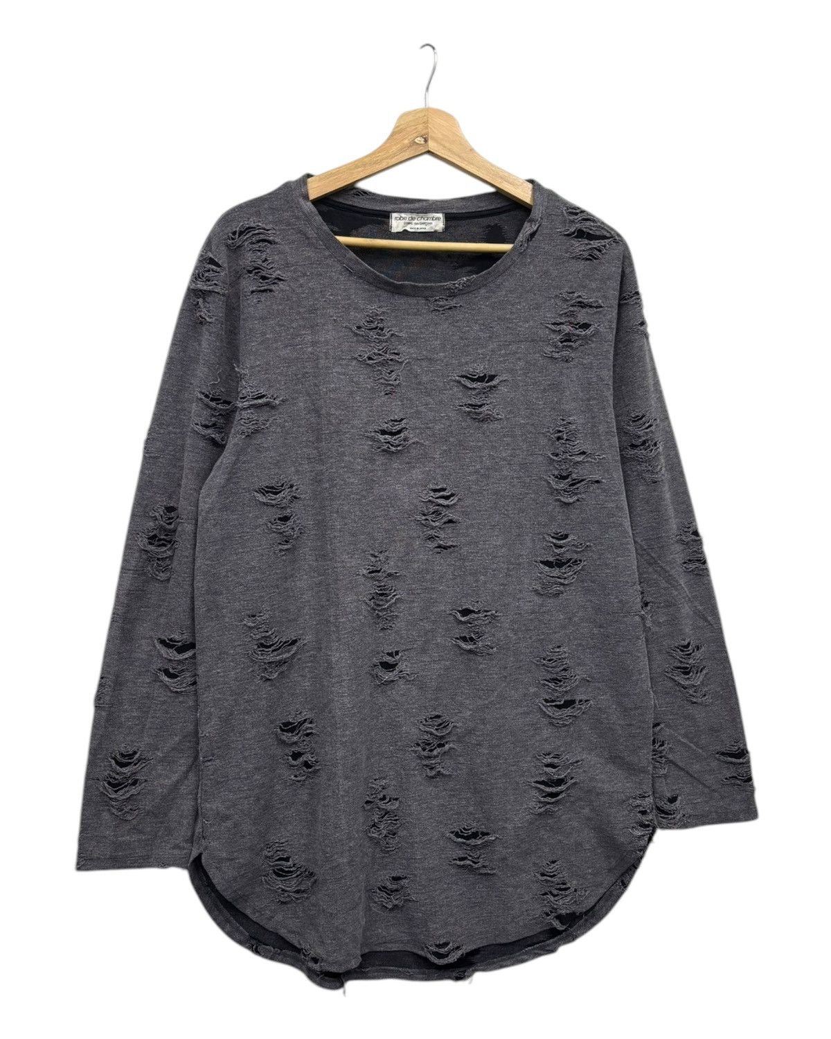 Comme des Garcons 🔥COMME DES GARCONS DISTRESSED LONGSLEEVE SHIRT Size US M / EU 48-50 / 2 - 2 Thumbnail
