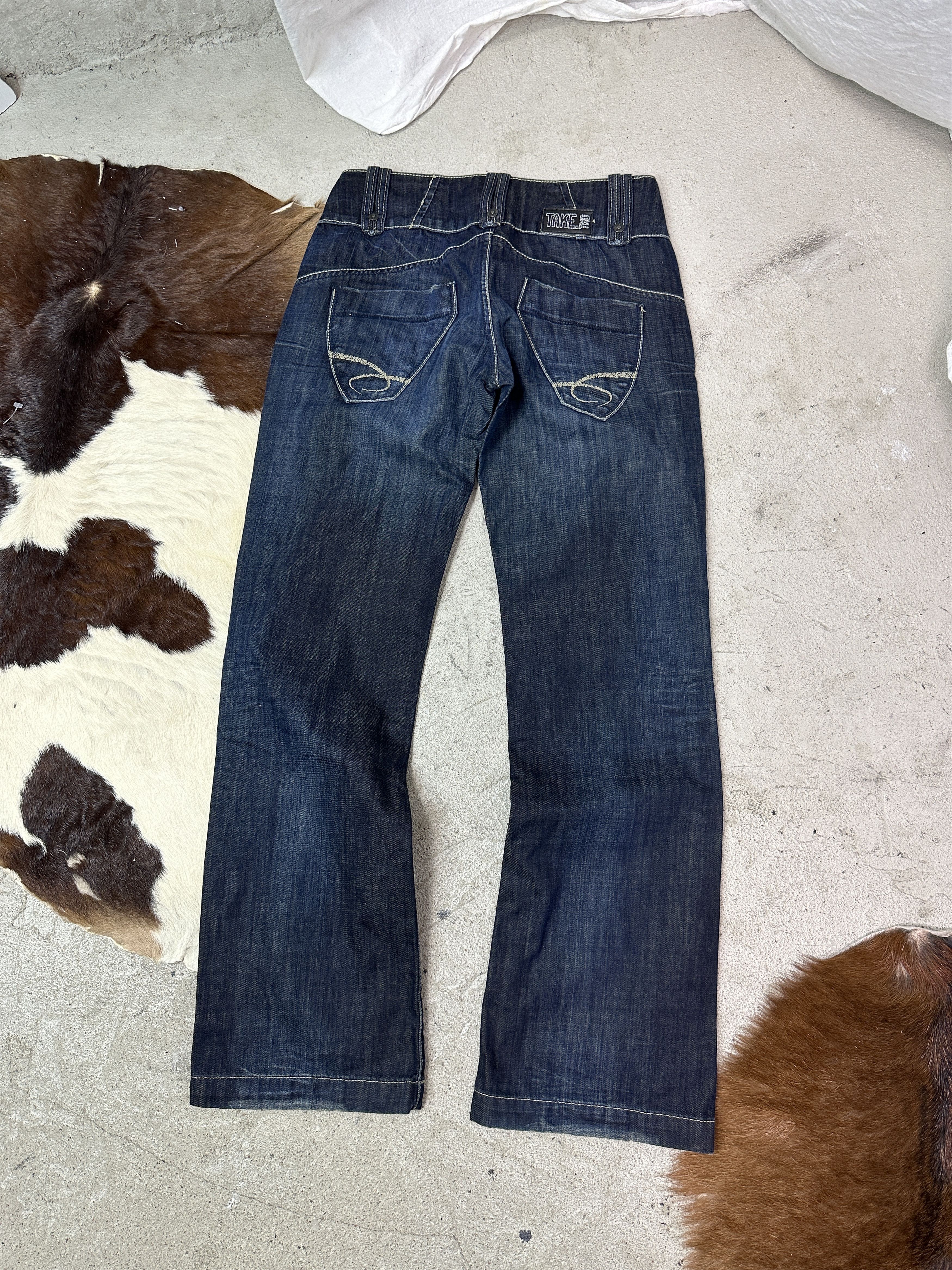 Vintage Vintage Denim Take Two Flared Low Waist Jeans Y2K Size 27" / US 4 / IT 40 - 2 Thumbnail