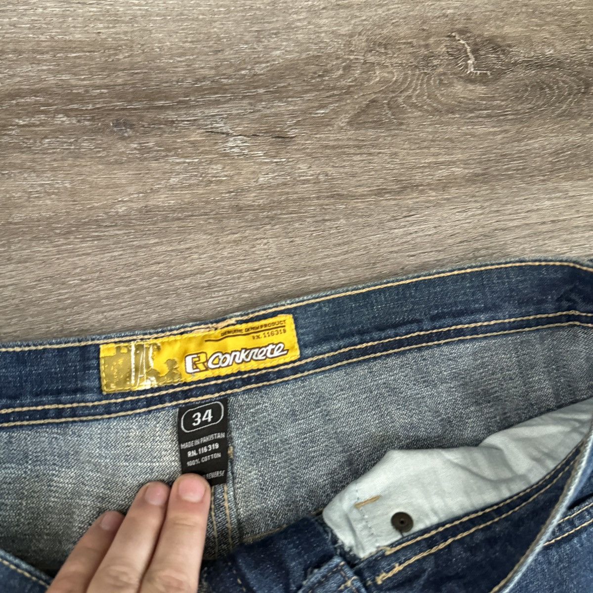 JNCO × Japanese Brand × Vintage Crazy Vintage y2k Concrete unique faded archive style jeans Size US 34 / EU 50 - 6 Thumbnail