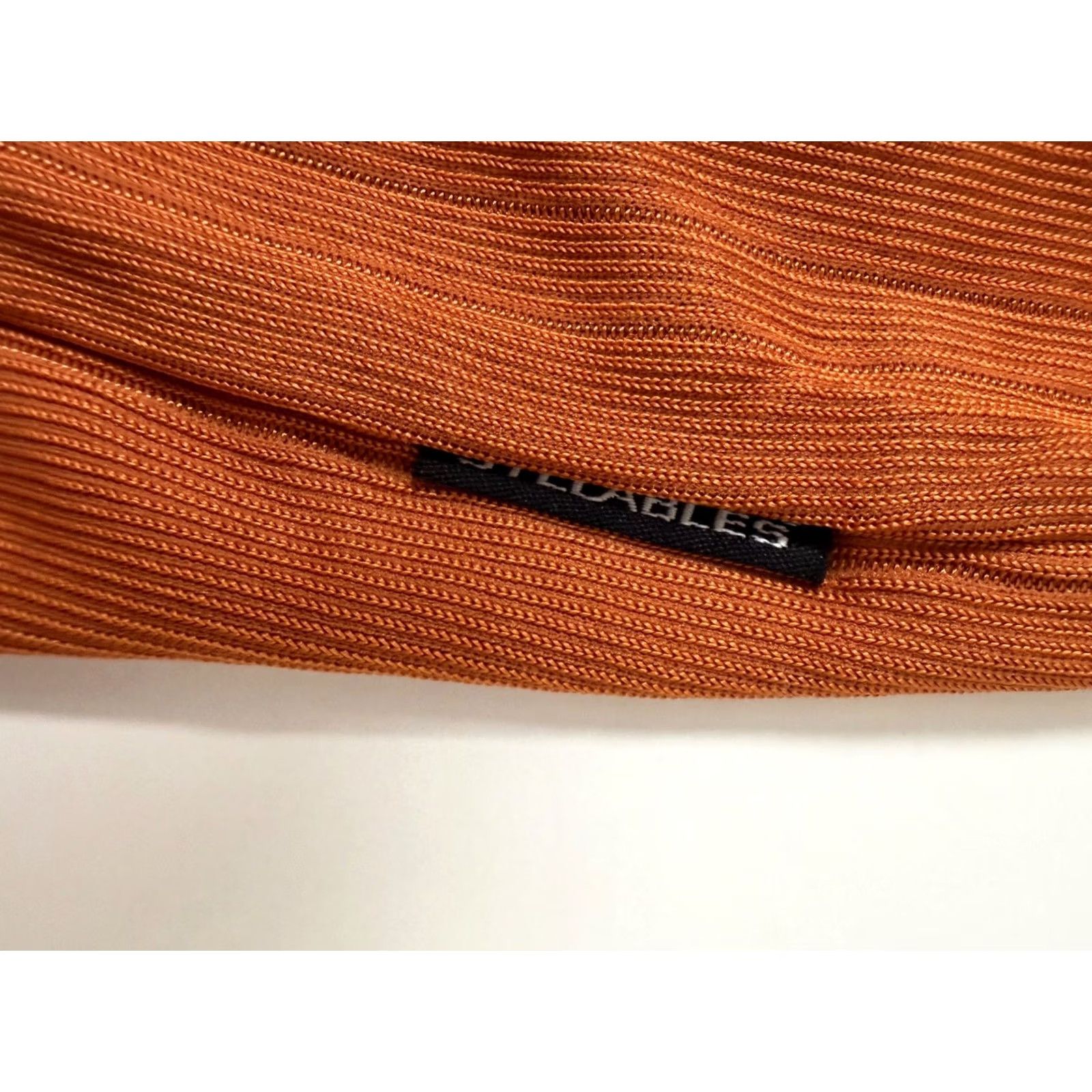 Vintage Vintage 90s Y2K Ribbed Shirt Men Large Silky Stretchy Polyester Burnt Orange Size US L / EU 52-54 / 3 - 5 Thumbnail