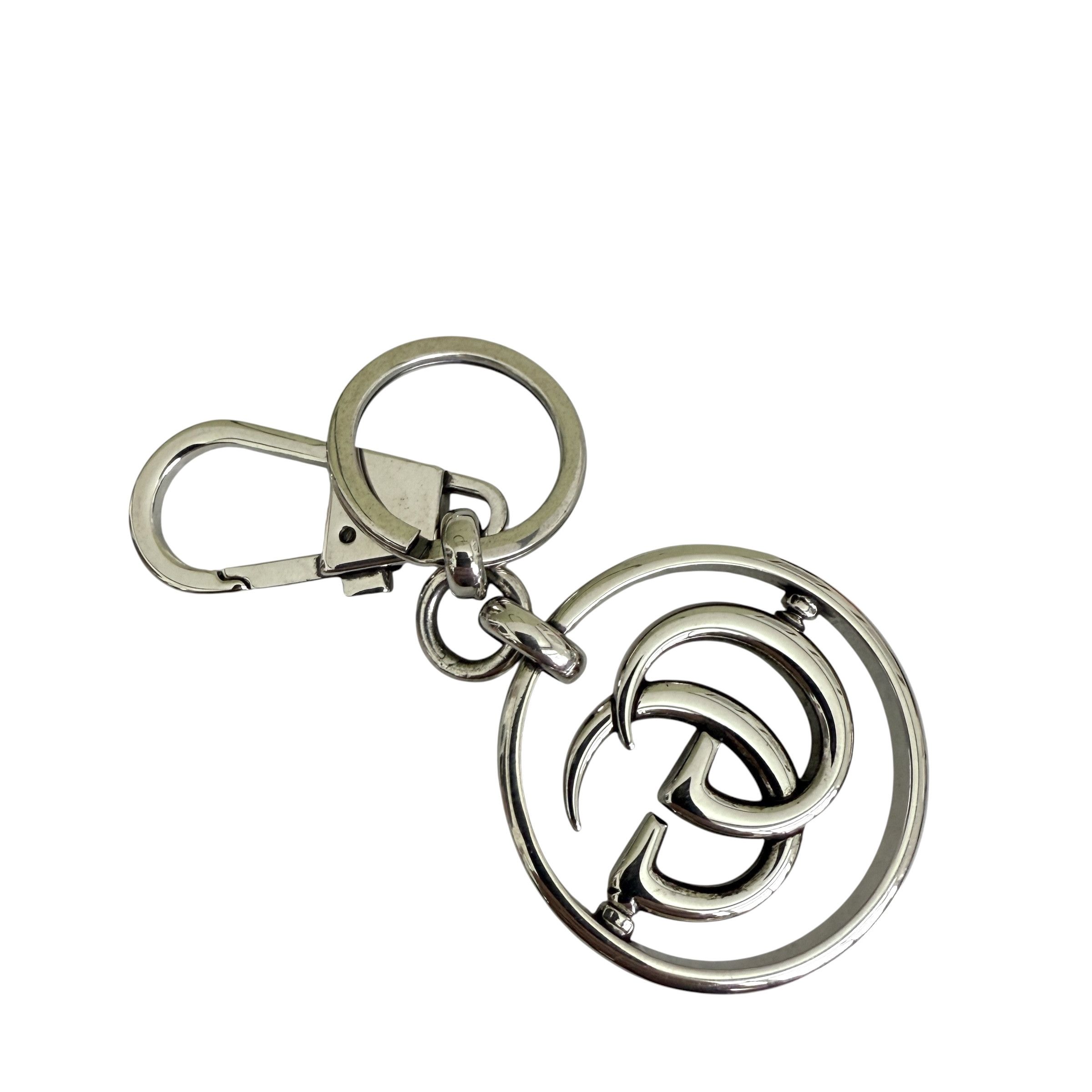 Gucci GUCCI Silver Double G Logo Keychain ‎752067 Size ONE SIZE - 1 Thumbnail