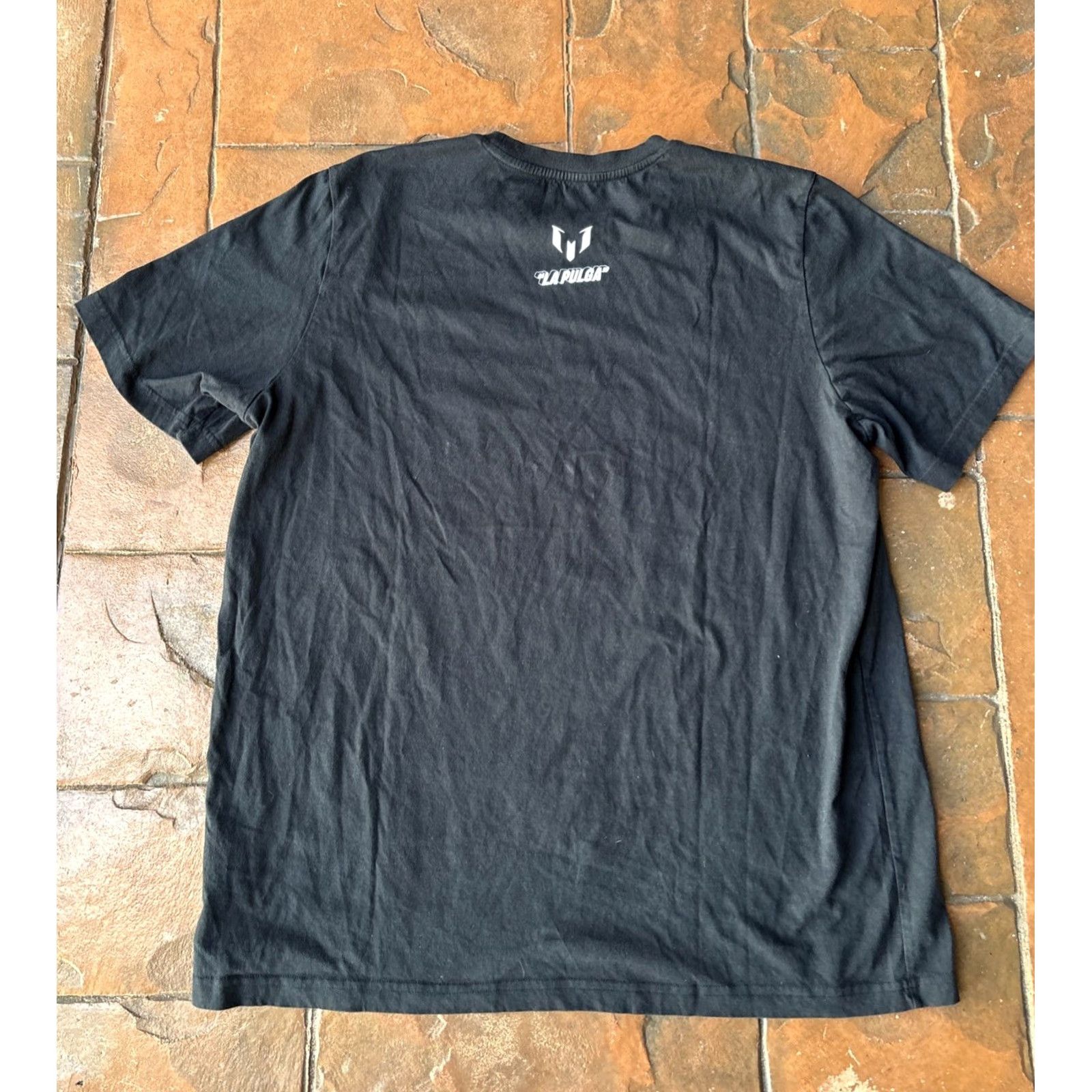 Adidas Adidas Lionel Messi La Pulga Argentina T-Shirt XL Black Crew Neck Short Sleeve Men Sports Graphic Print 100% Cotton Size US XL / EU 56 / 4 - 3 Thumbnail