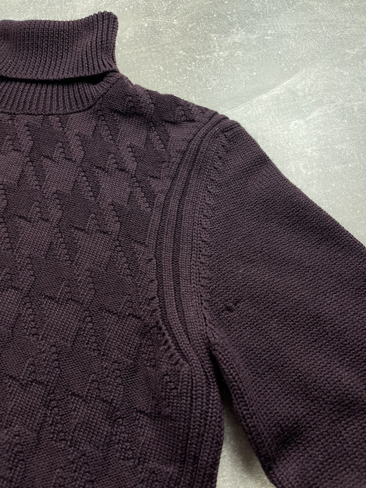 Z Zegna Z Zegna Wool High Neck Knited Burgundy Sweater Made in IT Size US M / EU 48-50 / 2 - 4 Thumbnail