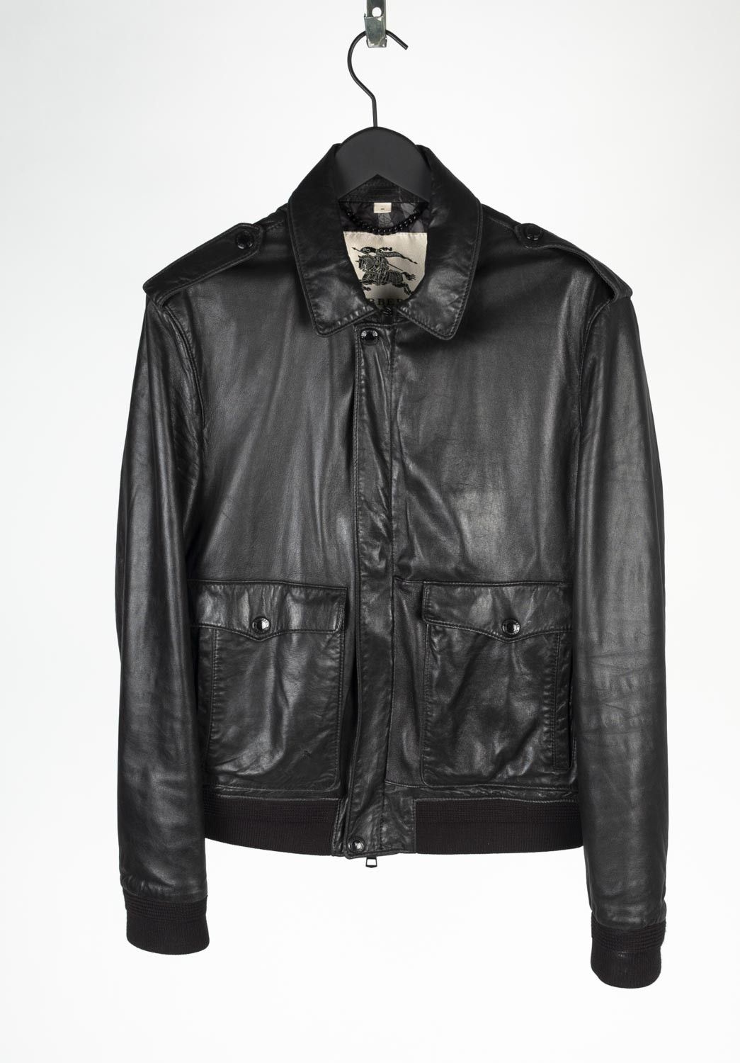 人気沸騰ブラドン Burberry Jacket Biker Leather Brit Burberry Rare Super ジャケット・アウター