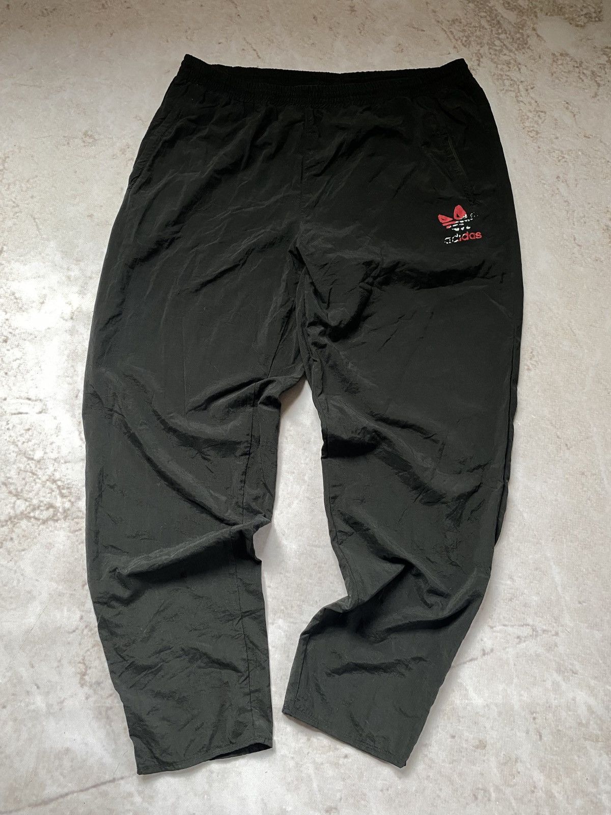 Adidas × Vintage 90s Vintage Adidas Nylon Track Pants Lao P.R.D Size US 36 / EU 52 - 1 Thumbnail
