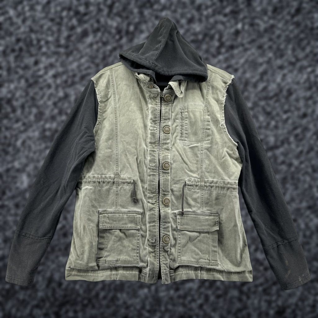 BKE BKE Jacket Mens Large Green Canvas Hooded Military Field Utility Zip Jacket Size US L / EU 52-54 / 3 - 1 Thumbnail