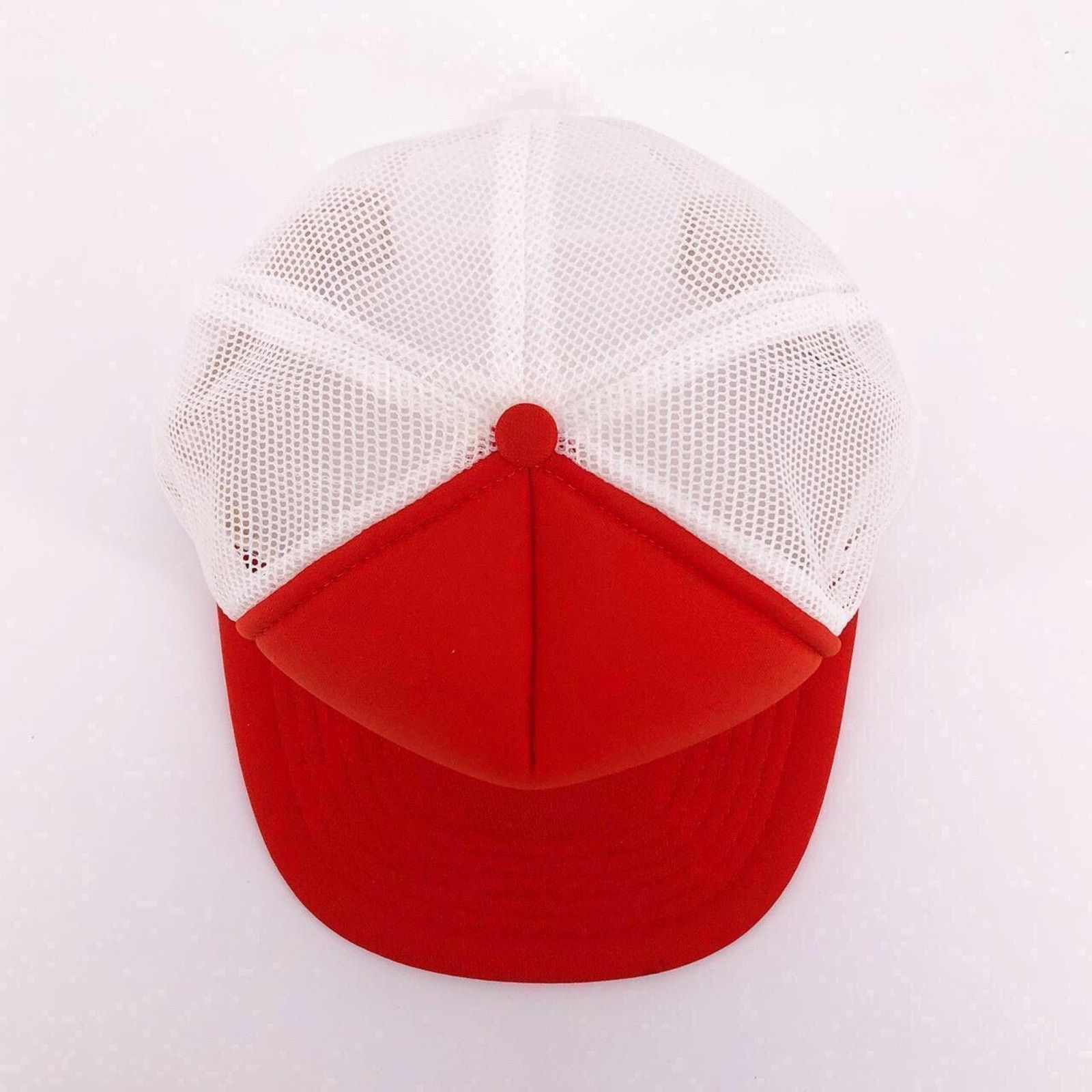 Vintage 90s orange charcon printing trucker hat 1990s vintage Size ONE SIZE - 2 Thumbnail