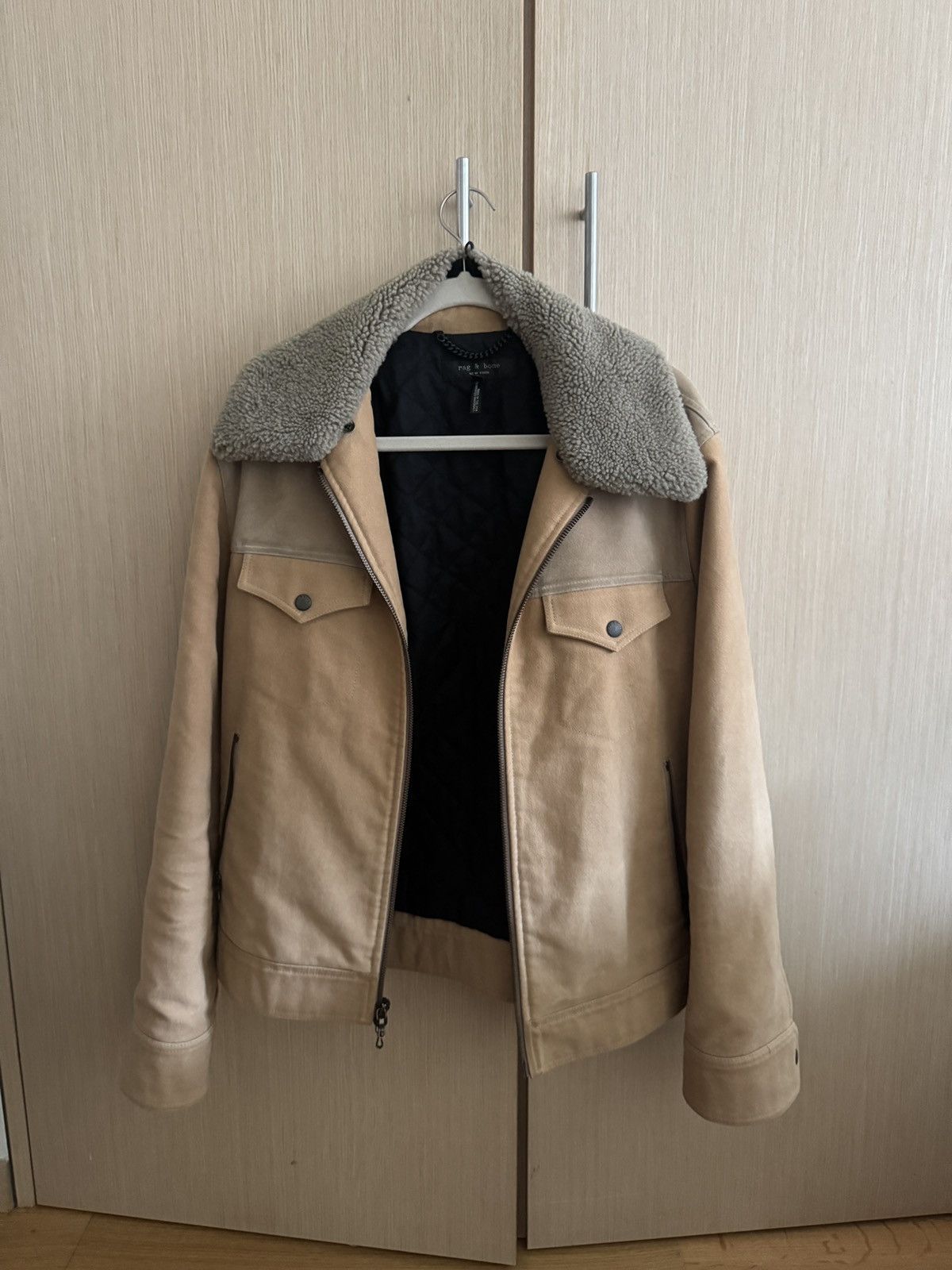 Rag & Bone Rag & Bone Suede Matthew Jacket in Camel Tan Size L #C4608 Size US L / EU 52-54 / 3 - 1 Thumbnail