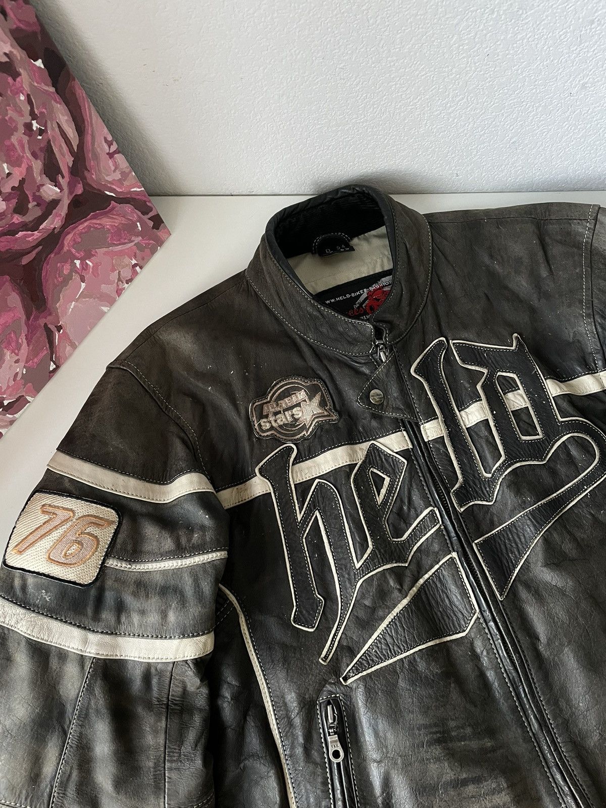 Vintage Vintage Held Racing Leather Jacket Punk Faded Brown Moto Y2K Size US XL / EU 56 / 4 - 7 Thumbnail