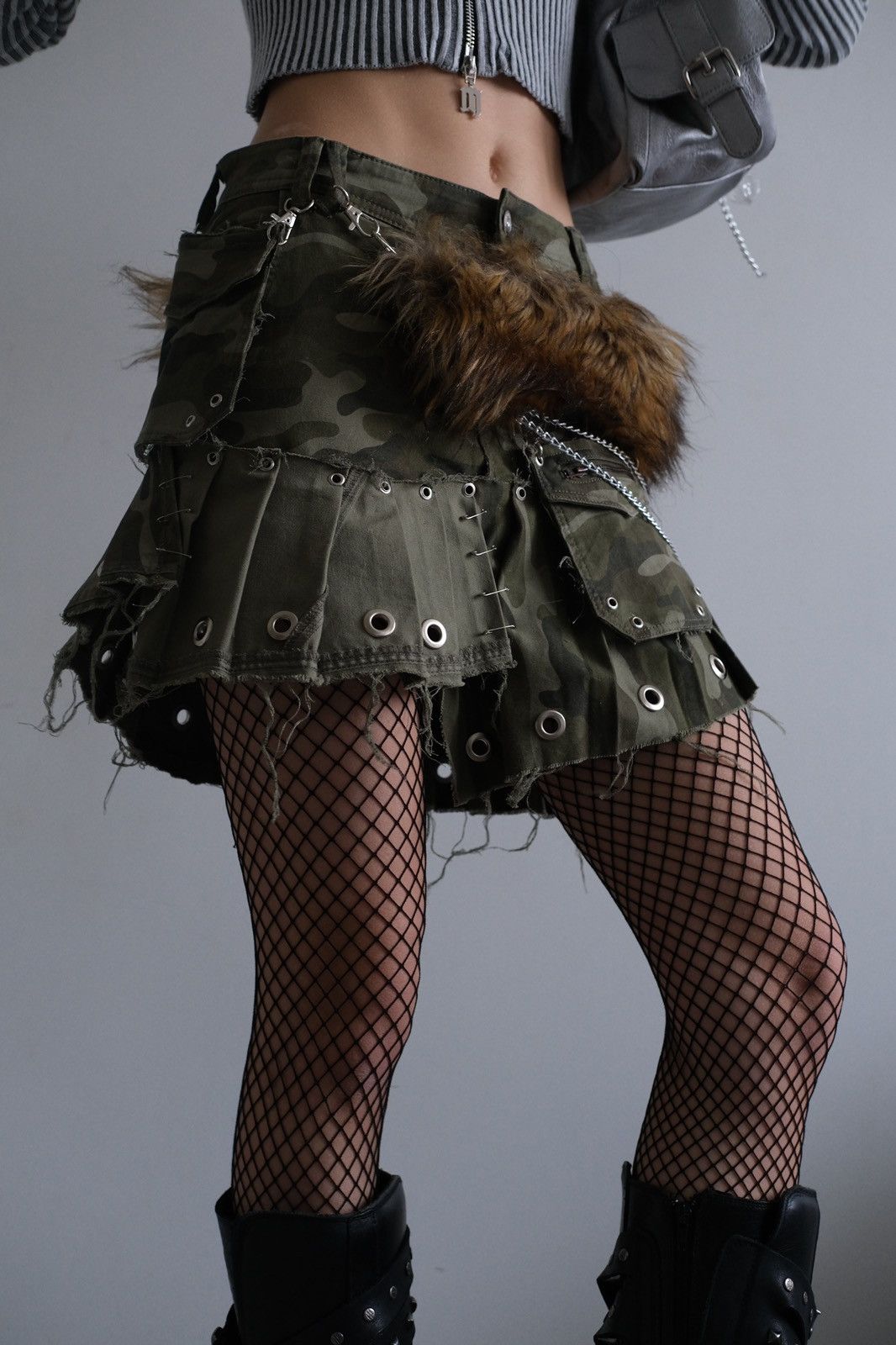Handmade × Vintage Custom denim skirt y2k avant-garde Size 28" / US 6 / IT 42 - 3 Thumbnail