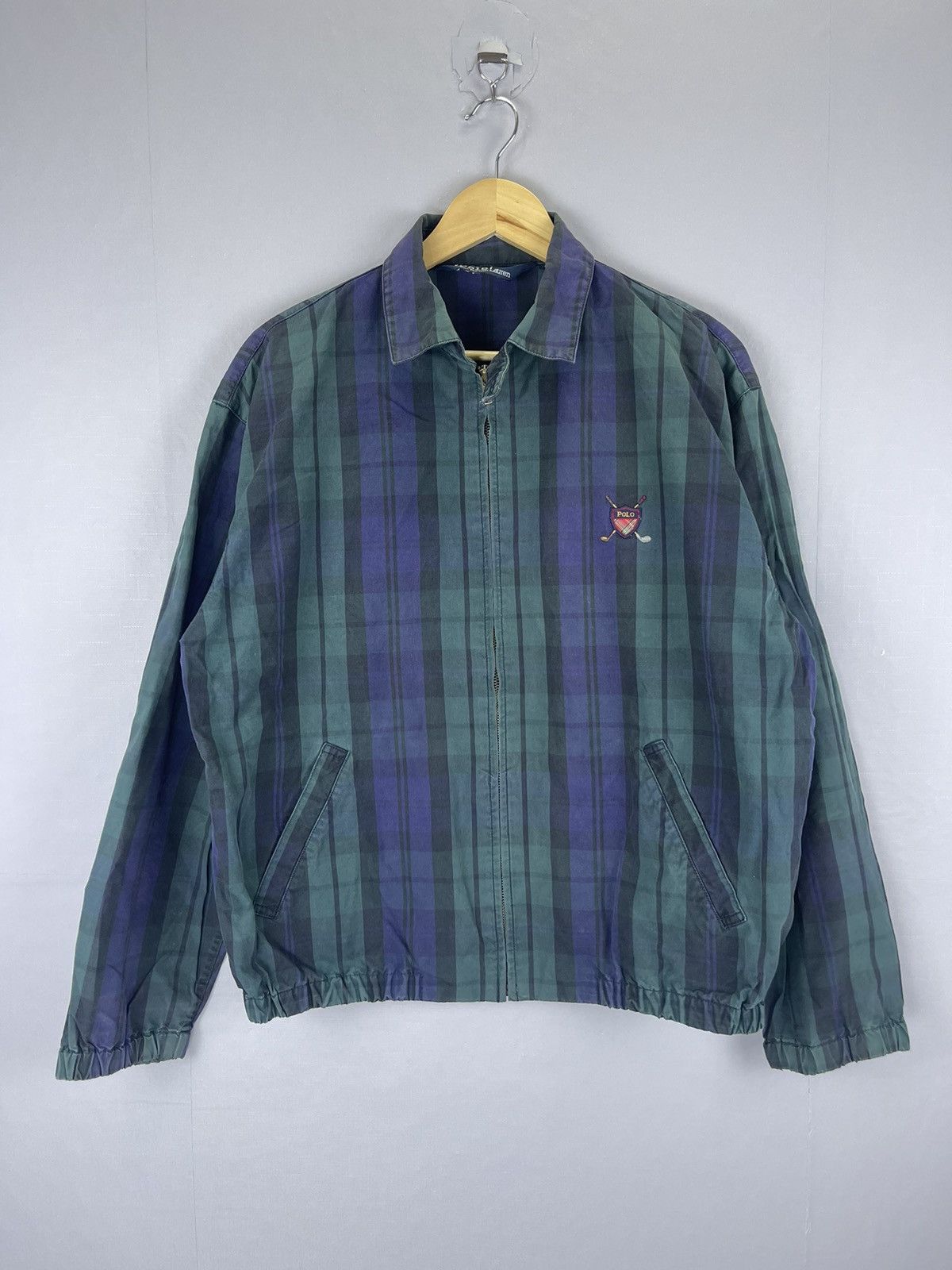 Vintage Polo Ralph Lauren Golf Green Tartan Jacket