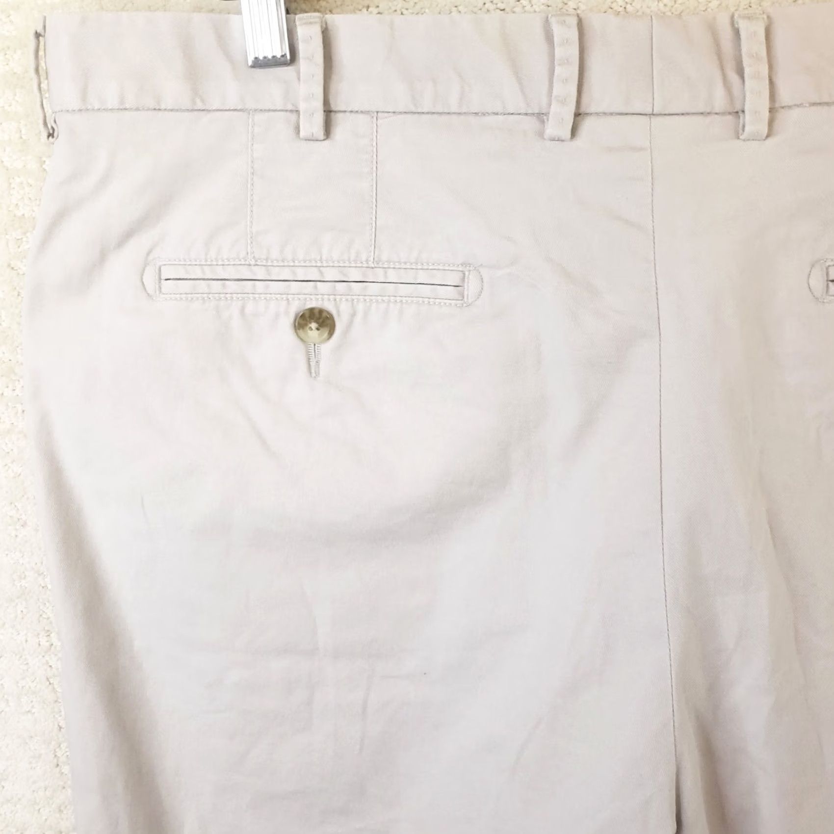 Peter Millar Peter Millar Men's 36x8.5" Performance Golf Shorts Beige Stone Flat Front Chino Pockets Regular Rise Casual Summer Spring Fall USA Sports Preppy Mens Size US 36 / EU 52 - 6 Thumbnail