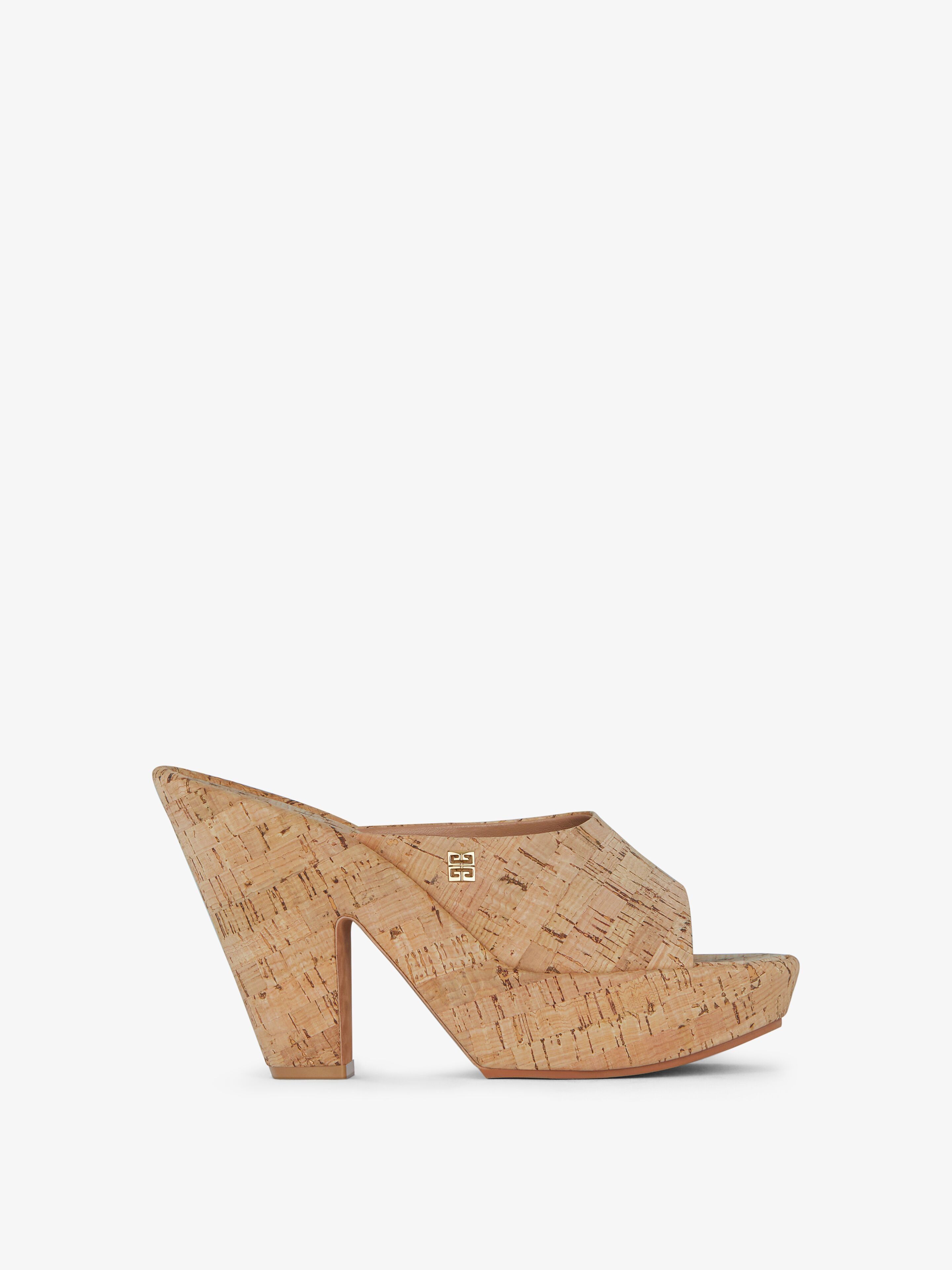 Givenchy o1w1db10925 4G Doll Mules in Cork in Beige Size US 5 / IT 35 - 1 Thumbnail
