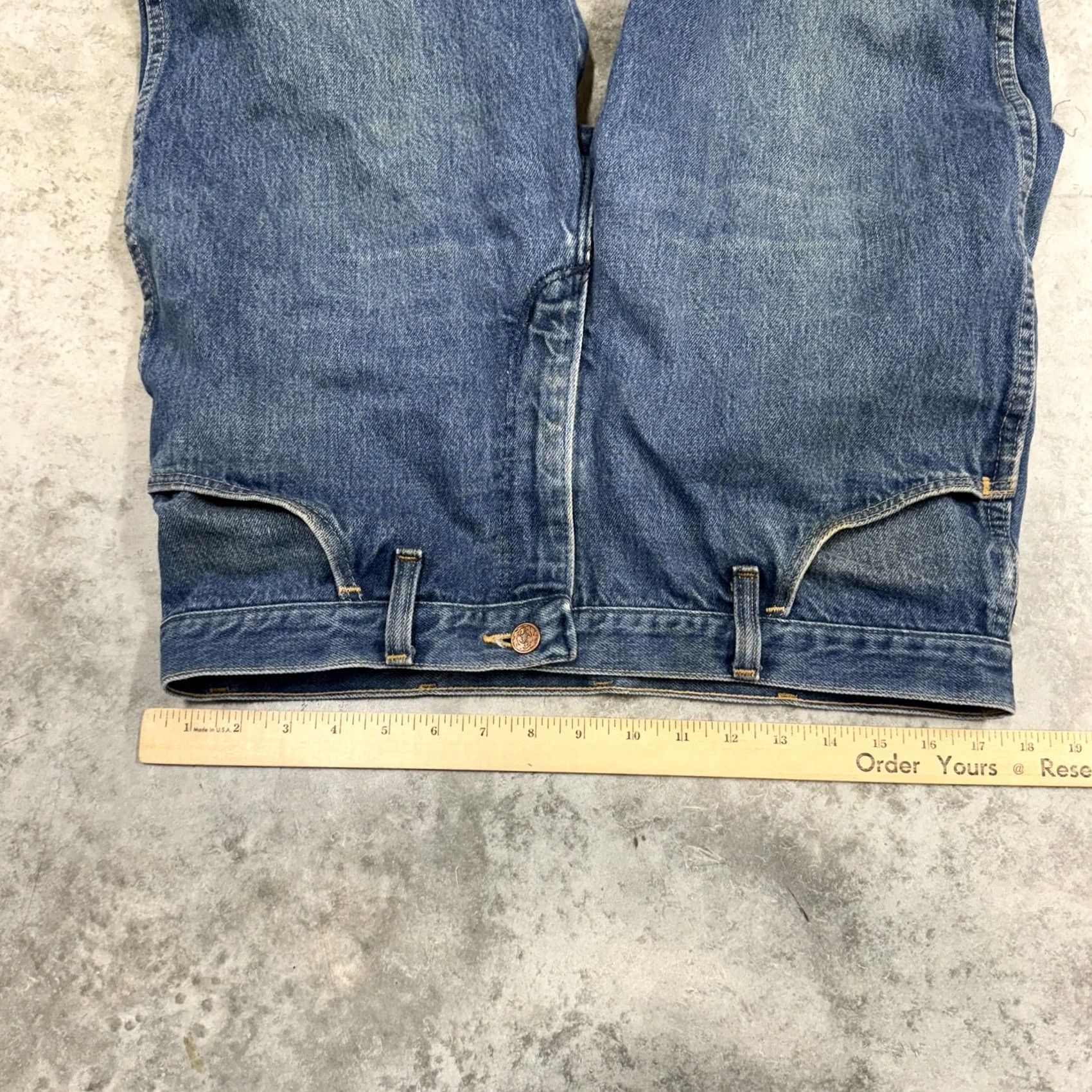 Denime Rustler Jeans Mens 30x30 Blue Denim Regular Fit Straight Leg Zip Fly Jeans Size US 30 / EU 46 - 7 Thumbnail