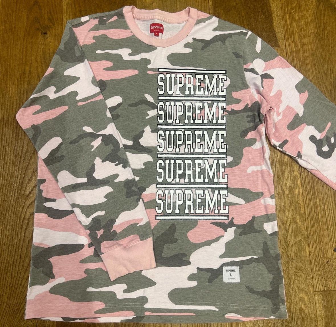 Supreme Supreme Camo Long Sleeve Tshirt Size L Size US L / EU 52-54 / 3 - 5 Thumbnail