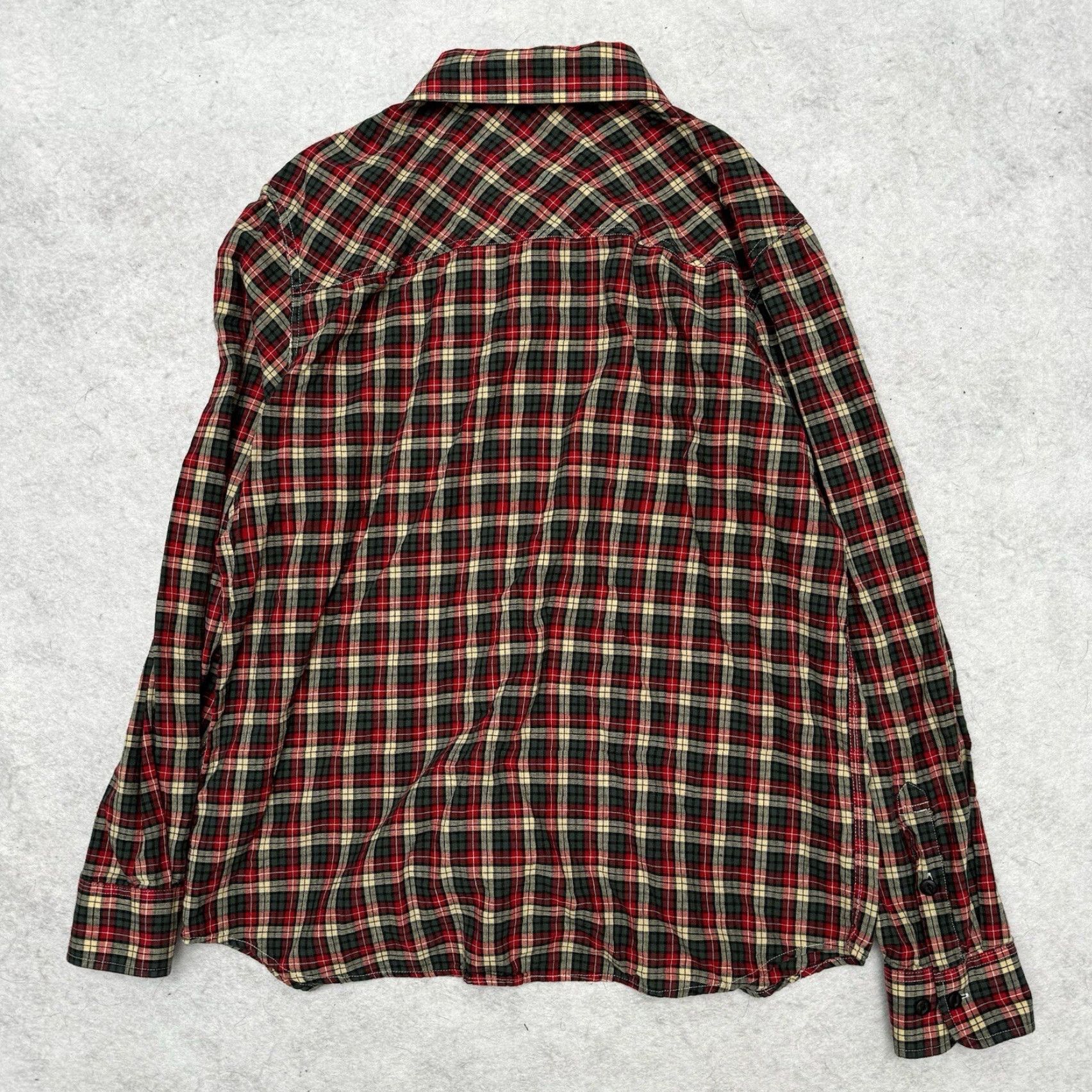 Joe Browns Gramicci Men's Button-Up Plaid Long Sleeve Lightweight Flannel Green L Size US L / EU 52-54 / 3 - 6 Thumbnail