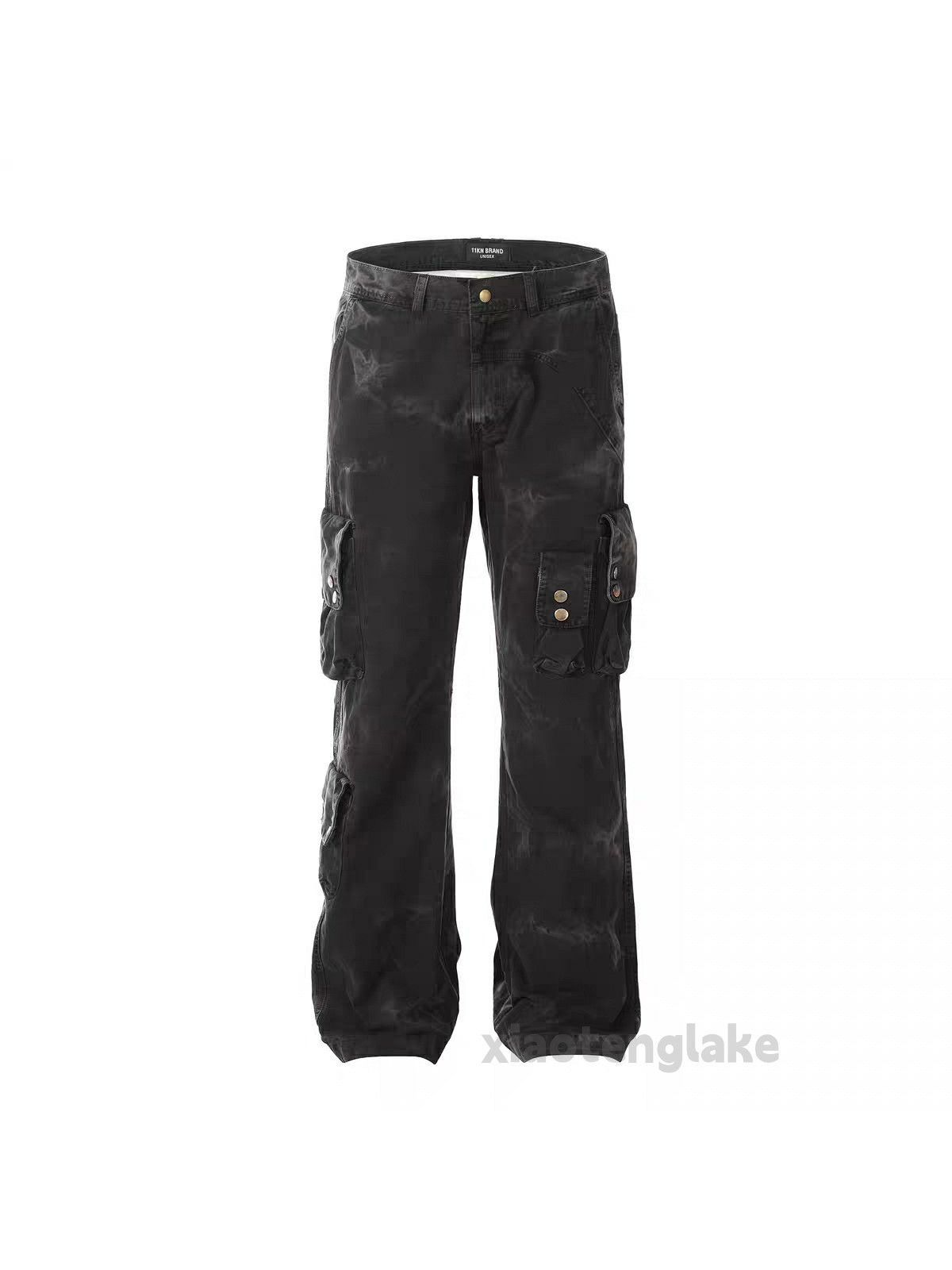 Jean × Vintage washed faded tie dye utility skate hiphop cargo jeans Size US 28 / EU 44 - 5 Thumbnail