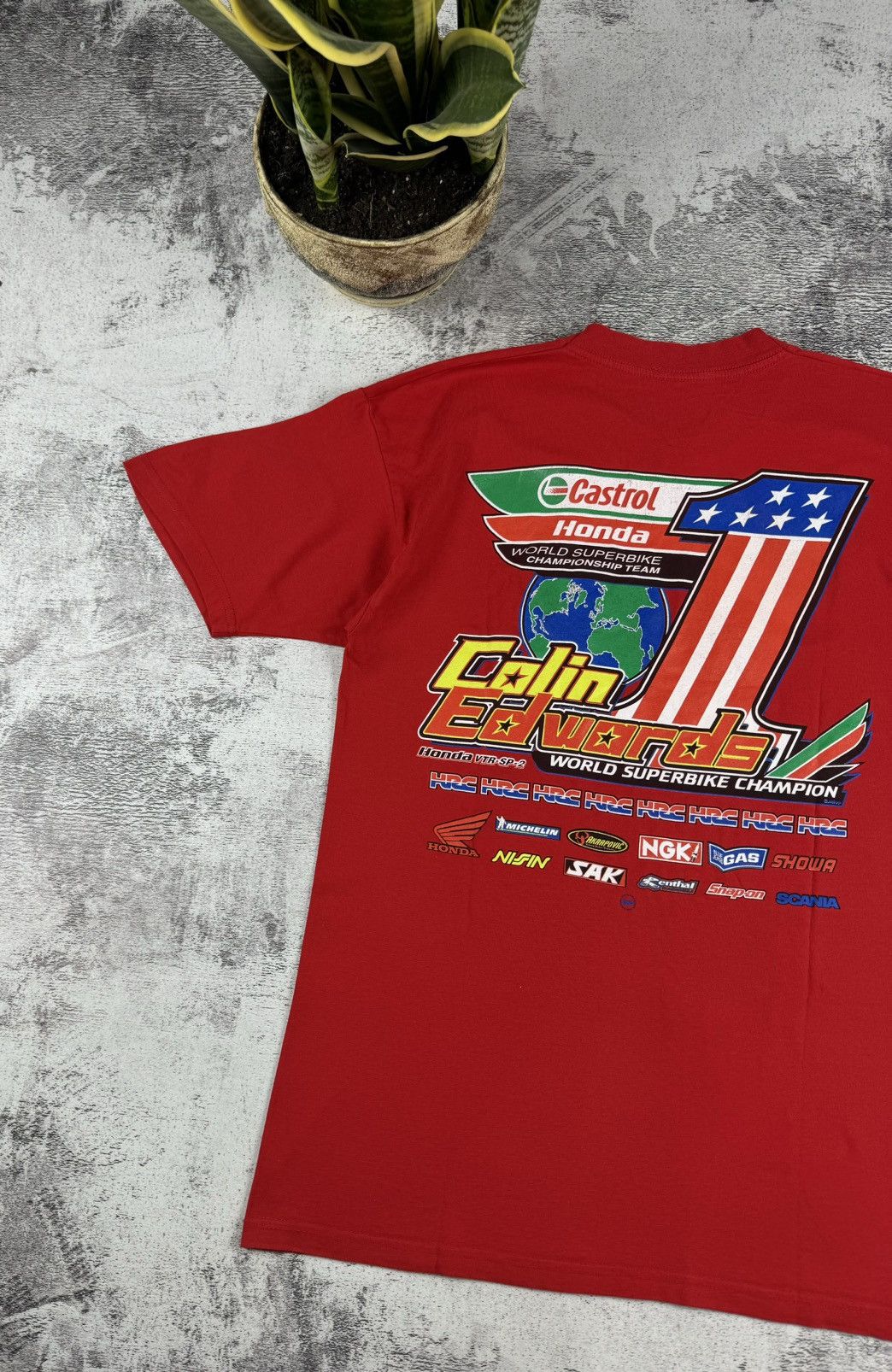 Other Colin Edwards Honda Bike 2001 HRC Formula 1 T Shirt Tee Size US M / EU 48-50 / 2 - 4 Thumbnail