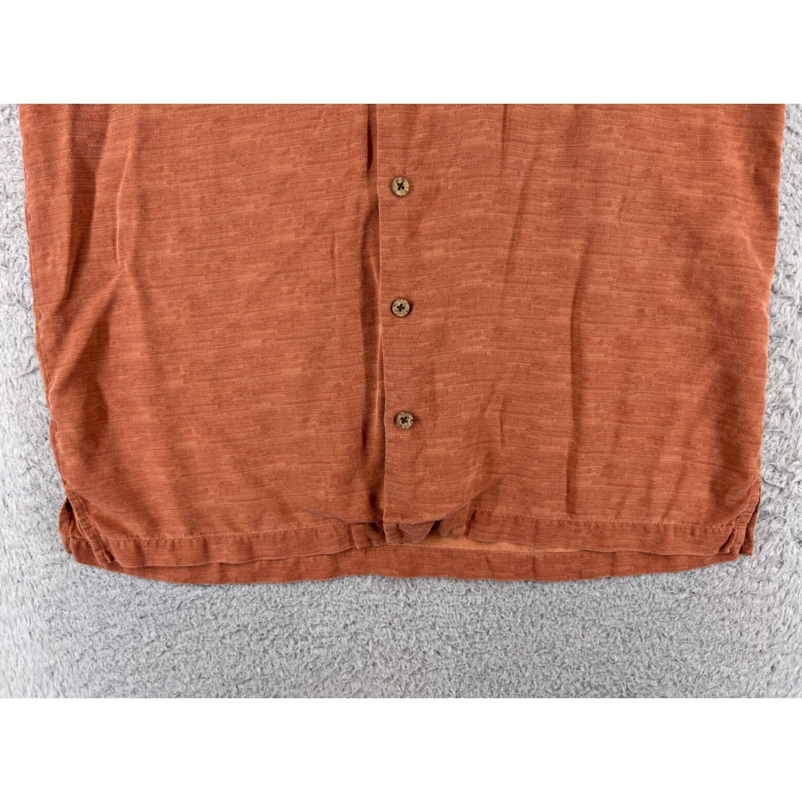 Tommy Bahama Tommy Bahama Shirt Men Large Orange Stripe Pocket 100% Silk Hawaiian Size US L / EU 52-54 / 3 - 5 Thumbnail