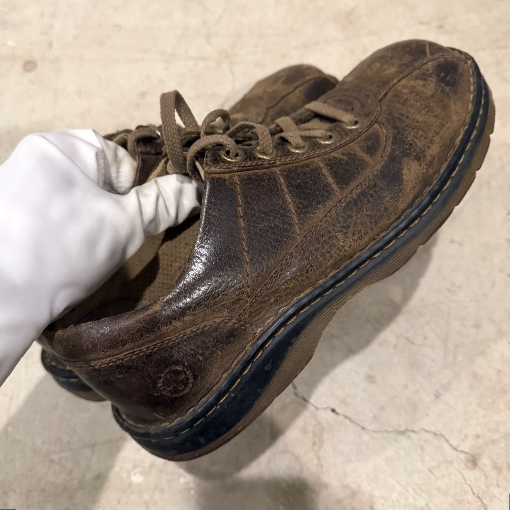 Dr. Martens VINTAGE Dr Martens John Oxfords Mens Size 9 Brown Leather Casual Docs Doc Martens Oxford Shoes Mens Brown Leather Casual Shoes 90s? Size US 8 / EU 41 - 4 Thumbnail