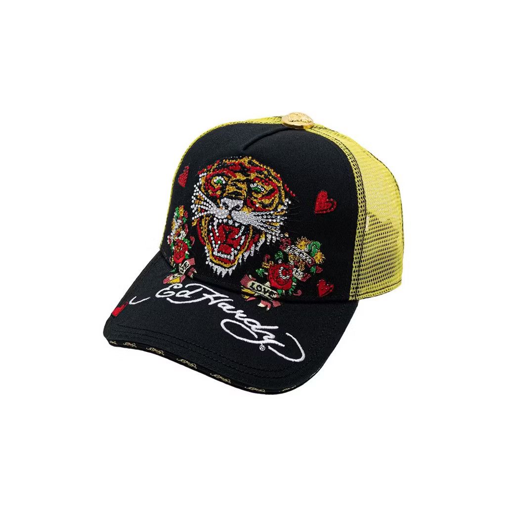 Christian Audigier Ed hardy Roses tiger Trucker cap Size ONE SIZE - 1 Thumbnail
