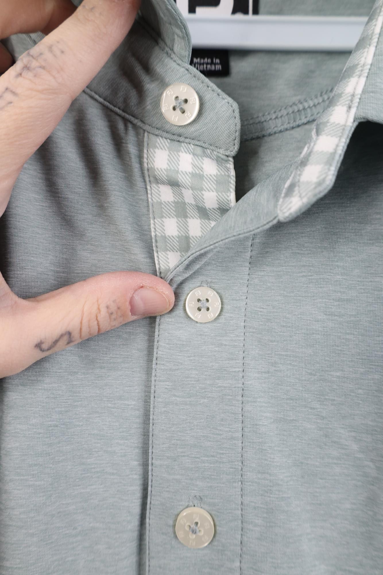 Footjoy FootJoy Fit Embroidered Logo Chambray Stretch Golf Polo Size US L / EU 52-54 / 3 - 4 Thumbnail