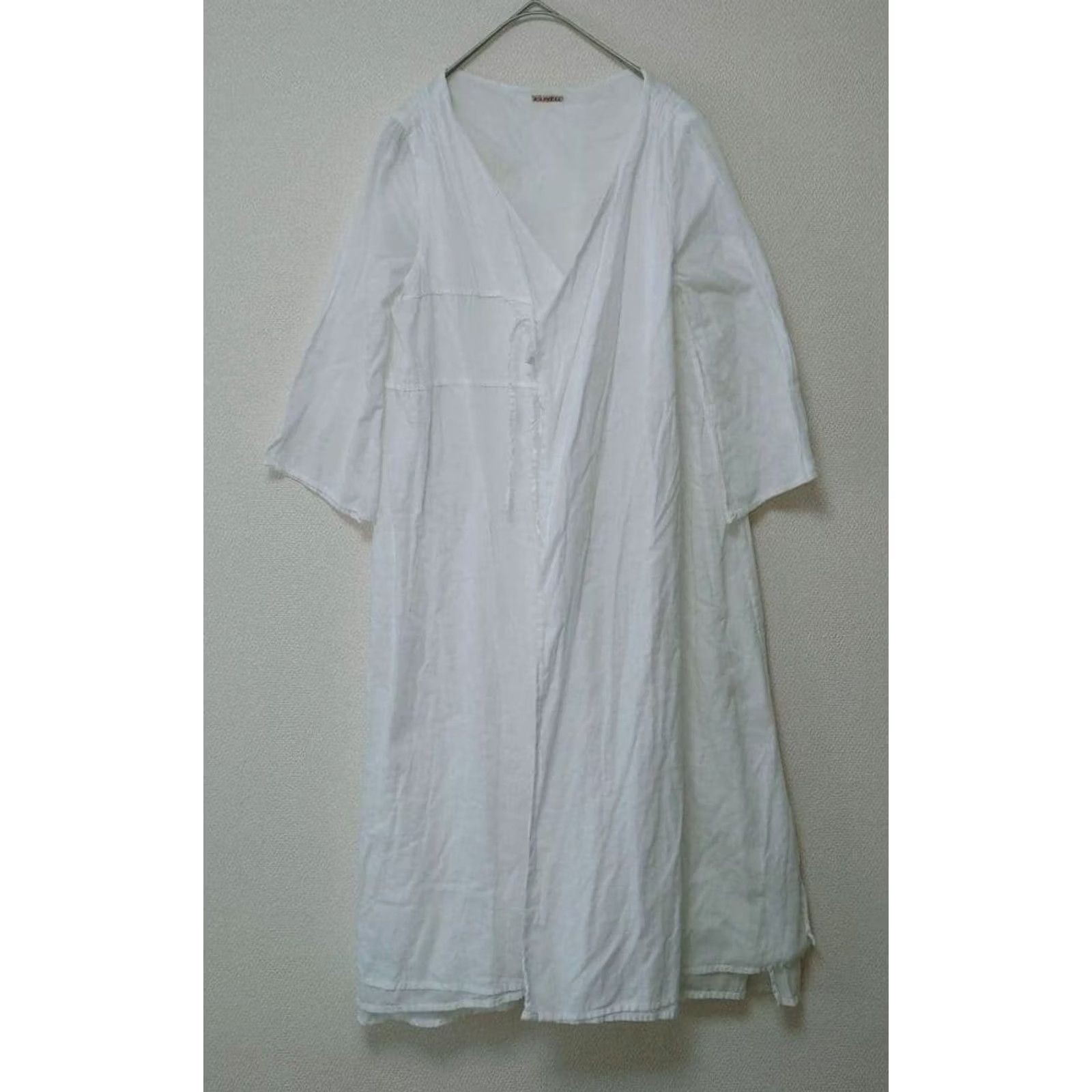 Kapital KAPITAL Womens Dress, Wrap Gauze Size S White simple Casual USED Size S / US 4 / IT 40 - 3 Thumbnail