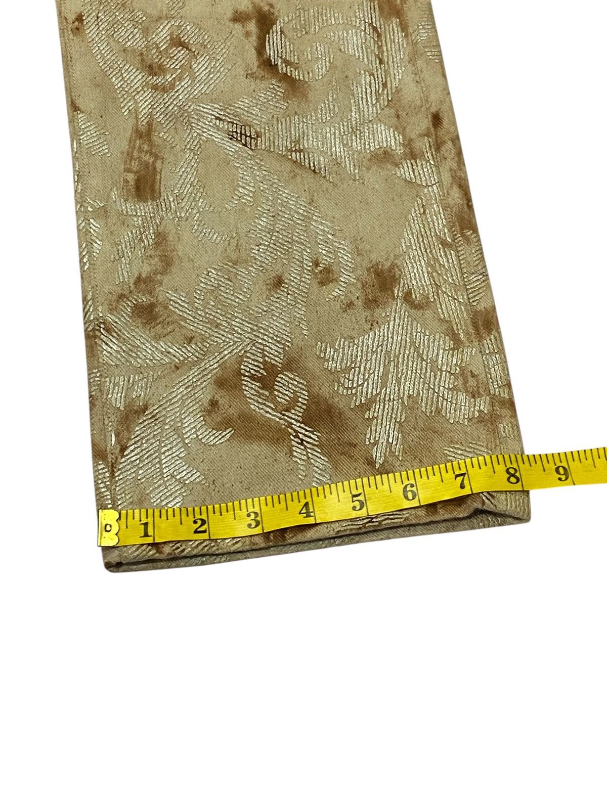 If Six Was Nine Yoshiyuki konishi Gold Paisley Pattern Denim Pants Size US 30 / EU 46 - 18 Thumbnail