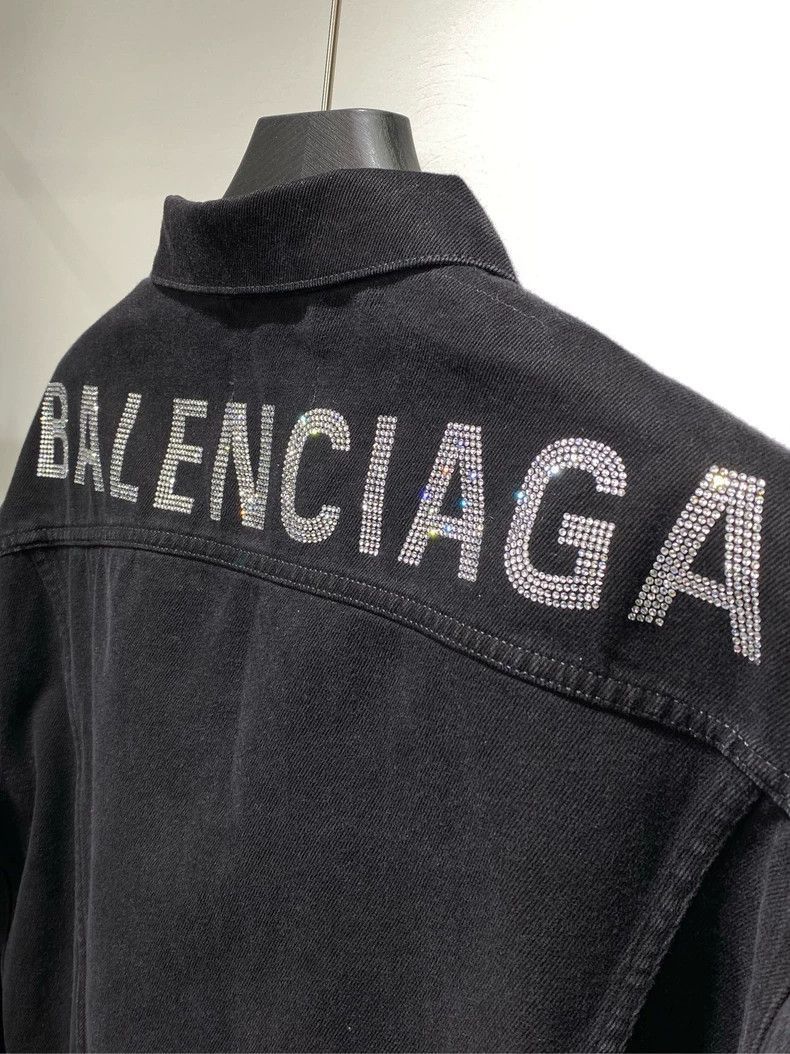 Balenciaga Balenciaga rhinestone Logo letters denim jacket-2506 Size US S / EU 44-46 / 1 - 9 Thumbnail