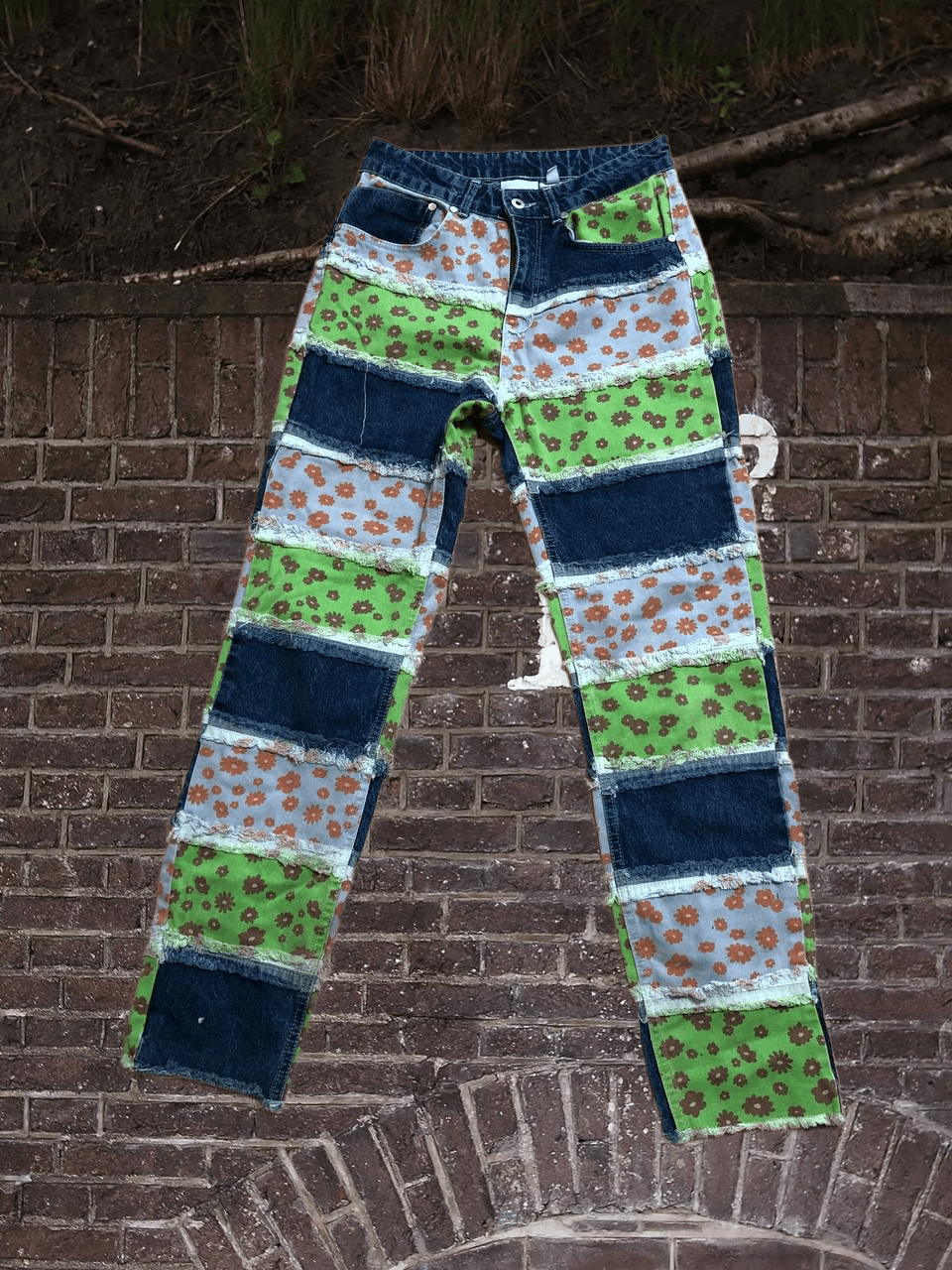 The Ragged Priest The Ragged Priest Vision Patchwork Jeans Sunshine Thrift Size 27" / US 4 / IT 40 - 1 Thumbnail