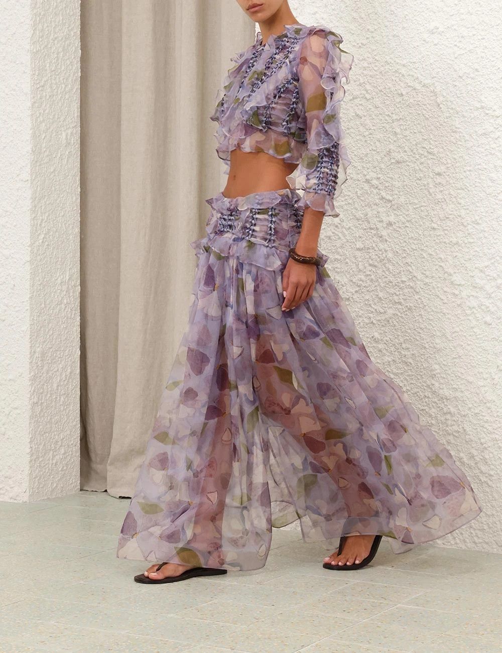 Zimmermann oc11z0226 Dawning Braided Bodice Crop Top In Multicolor Size XS / US 0-2 / IT 36-38 - 3 Thumbnail