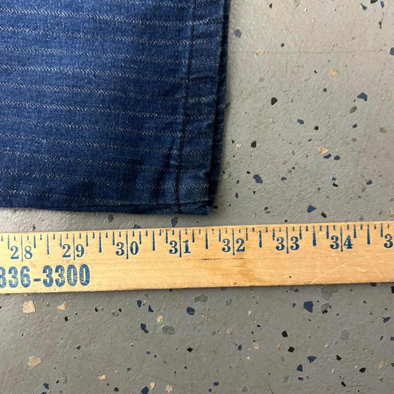 Lee vintage Lee blue pinstripe straight-leg jeans Size 36" / US 14 / IT 50 - 4 Thumbnail