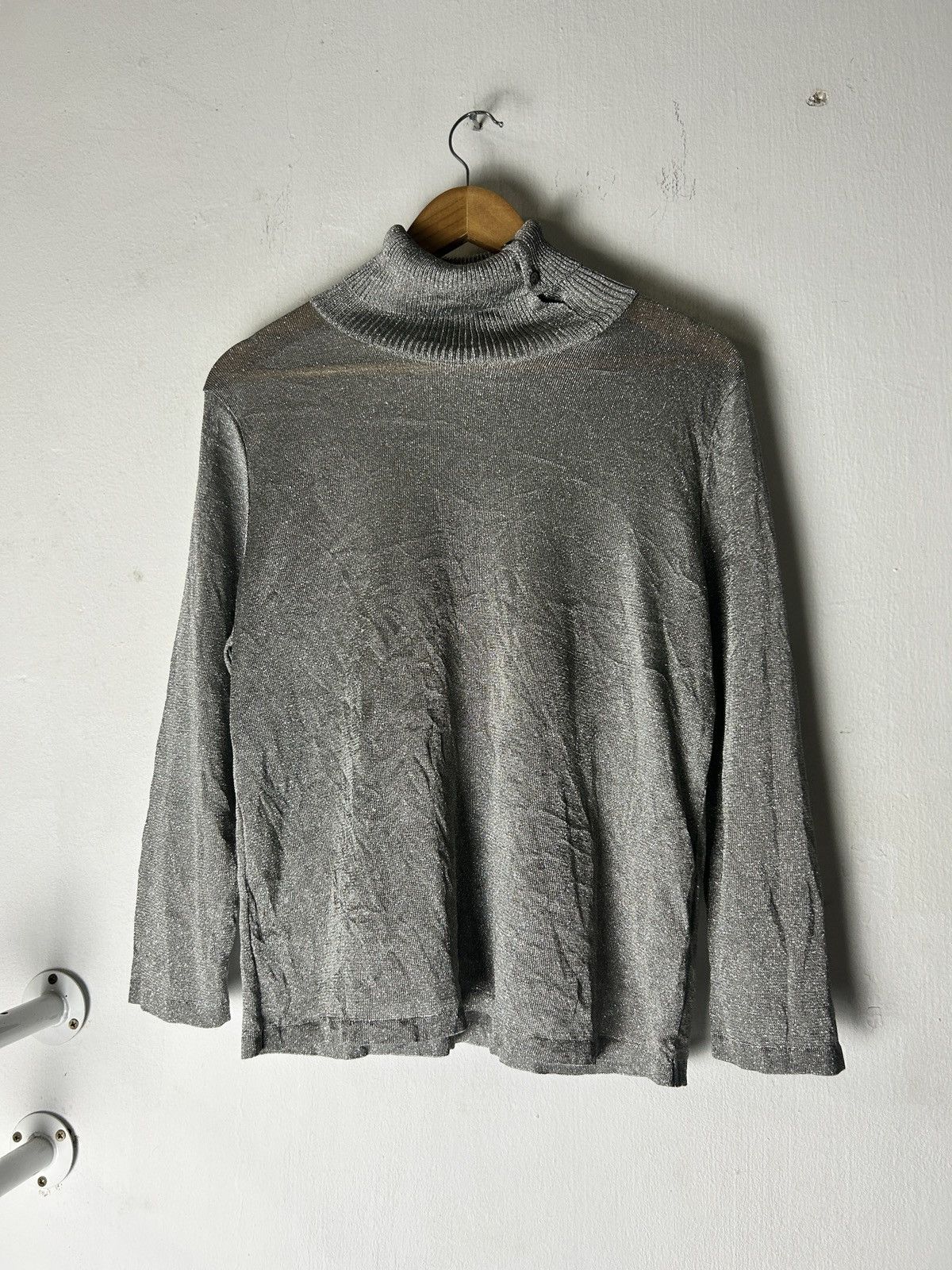 Jean Paul Gaultier Vintage Christian Aujard Paris Glitter Turtleneck Size M / US 6-8 / IT 42-44 - 1 Thumbnail