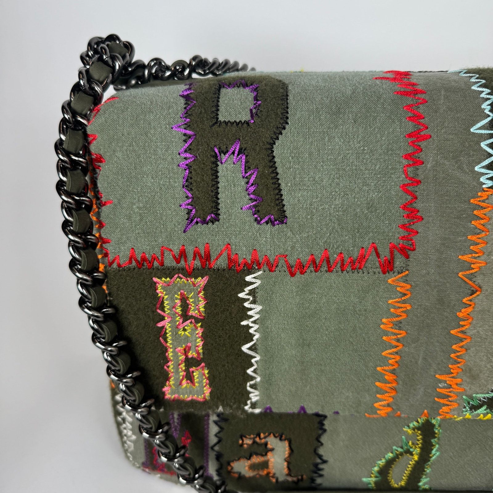 READYMADE Readymade Khaki Patchwork Big Chain Bag Size ONE SIZE - 2 Thumbnail