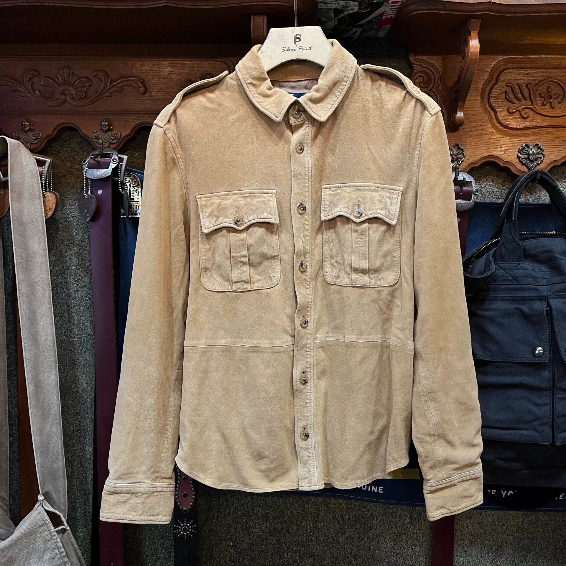 RRL Ralph Lauren Double RL Ralph Lauren Suede Shirt Size US M / EU 48-50 / 2 - 1 Thumbnail