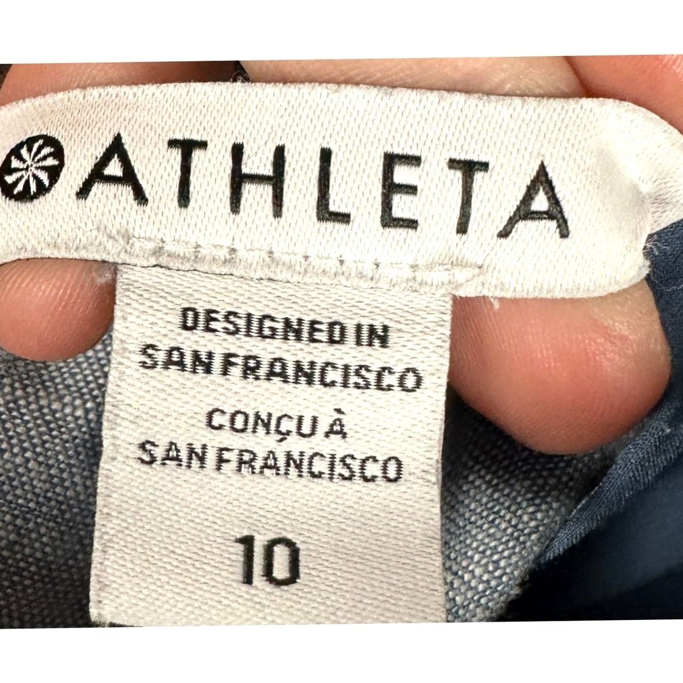 Athleta Athleta Linen Pants Womens 10 Blue Jogger Drawstring Tapered Relaxed Pockets Elastic Waist 100% Linen Casual Travel Style Jogger Size 32" / US 10 / IT 46 - 3 Thumbnail