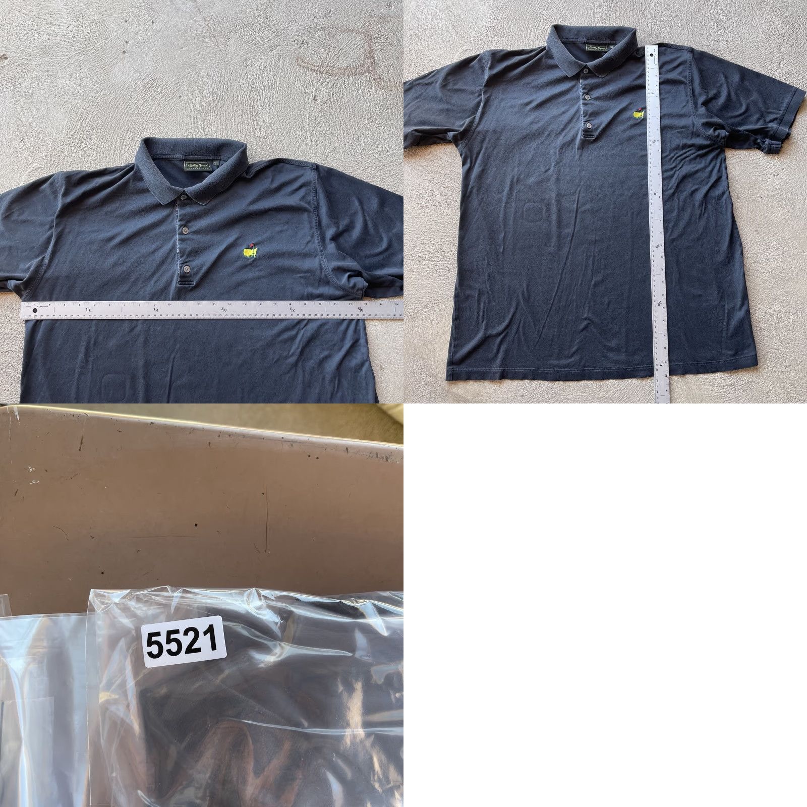Vintage Masters Shirt Bobby Jones Polo Men XL Black Performance Stretch Golf Tournament Logo Embroidered Short Sleeve Collared Sports Classic Mens Size US XL / EU 56 / 4 - 8 Thumbnail