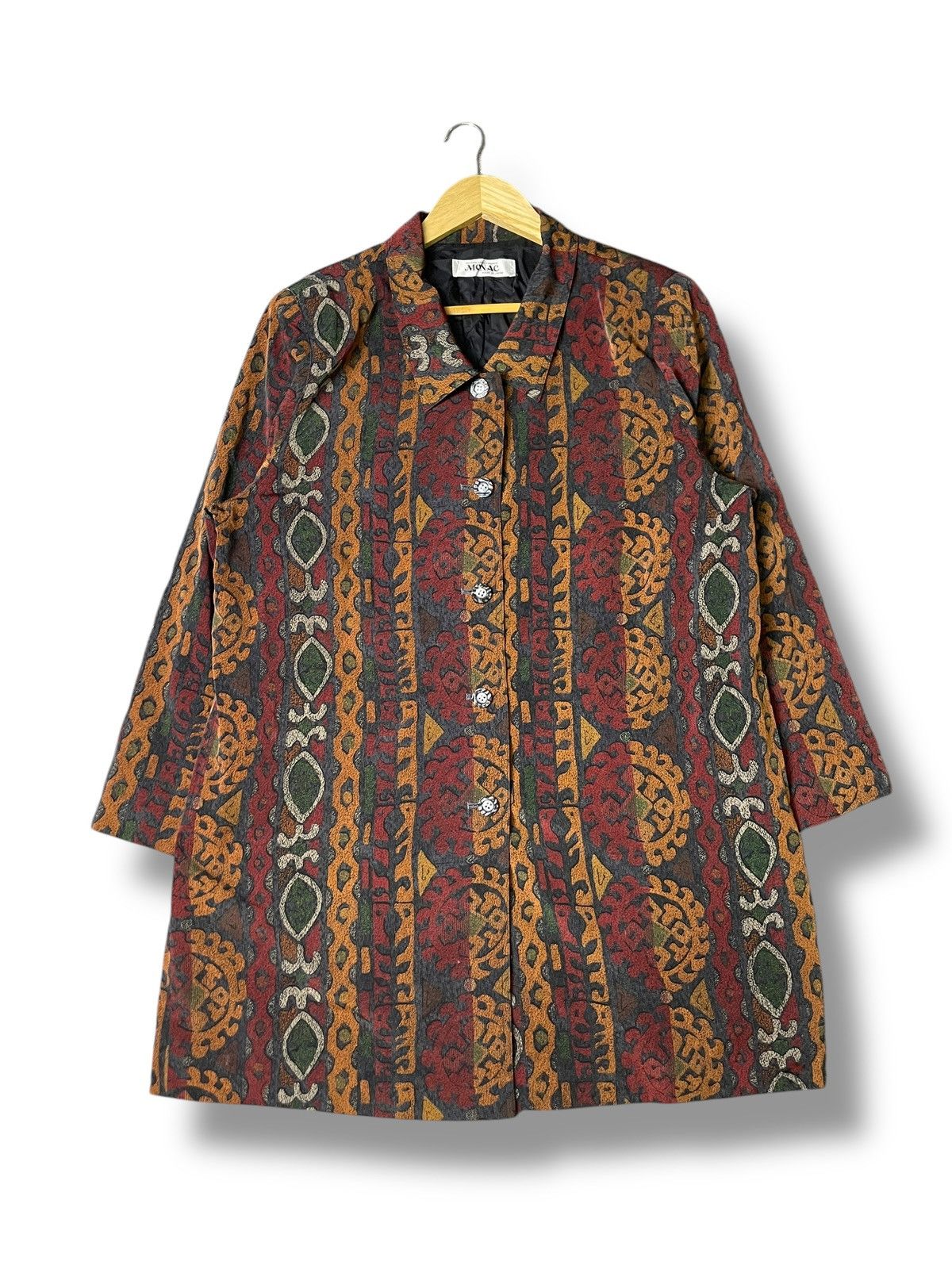 Japanese Brand × Vintage Vintage MONAC Ladies Fashion Abstract Shirts (75) Size M / US 6-8 / IT 42-44 - 1 Thumbnail