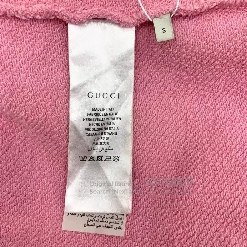 Gucci Gucci Pink letter embroidery cotton round-neck long-sleeve Size S / US 4 / IT 40 - 6 Thumbnail