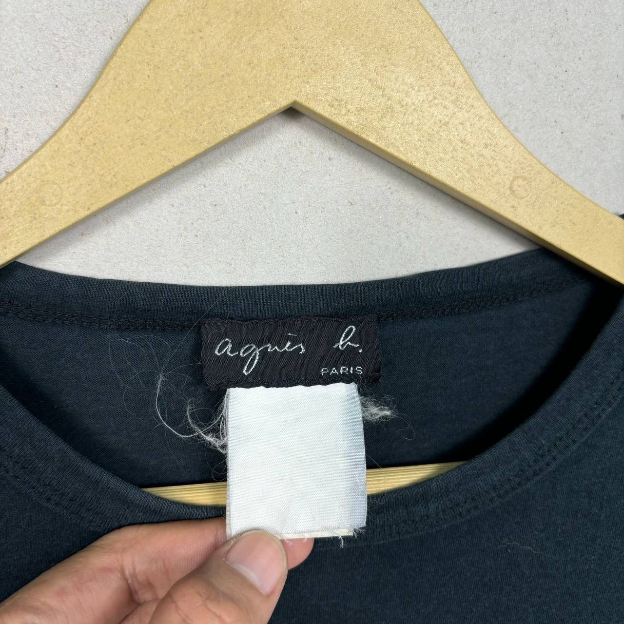 agnes b. Agnes b. Paris Script Logo L/S Tee - Made in France Size US S / EU 44-46 / 1 - 4 Thumbnail