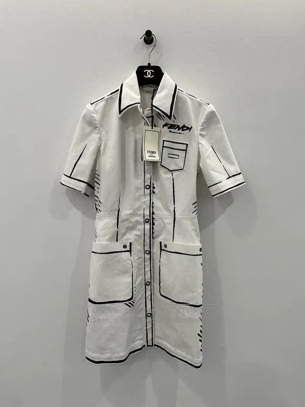 Fendi Fendi Short Sleeve Denim Dress for Women . Size S / US 4 / IT 40 - 1 Thumbnail