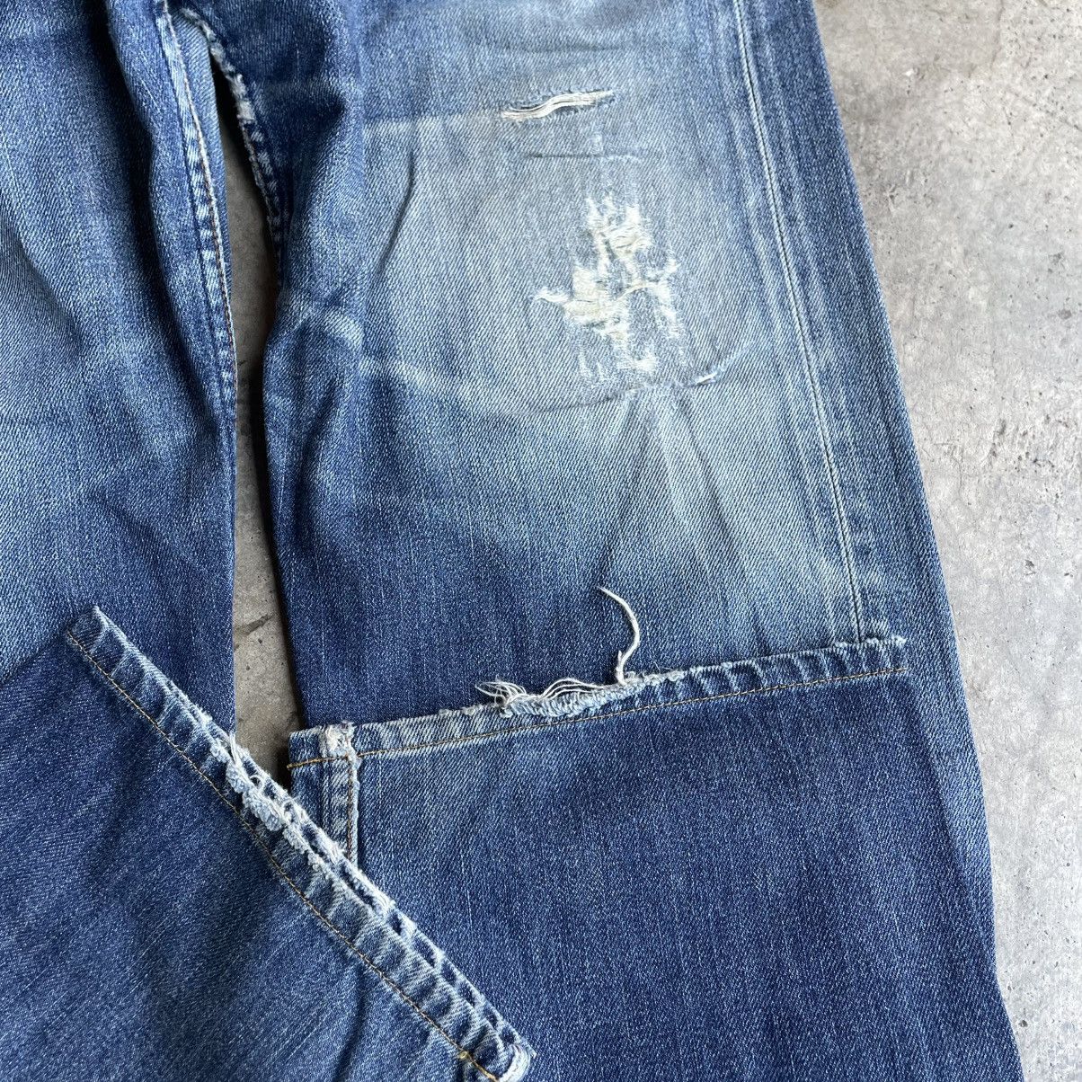 Levi's Vintage Clothing 🔥Vintage Levis 512 Stoned Washed Ripped Distress Denim Jeans Size US 36 / EU 52 - 7 Thumbnail