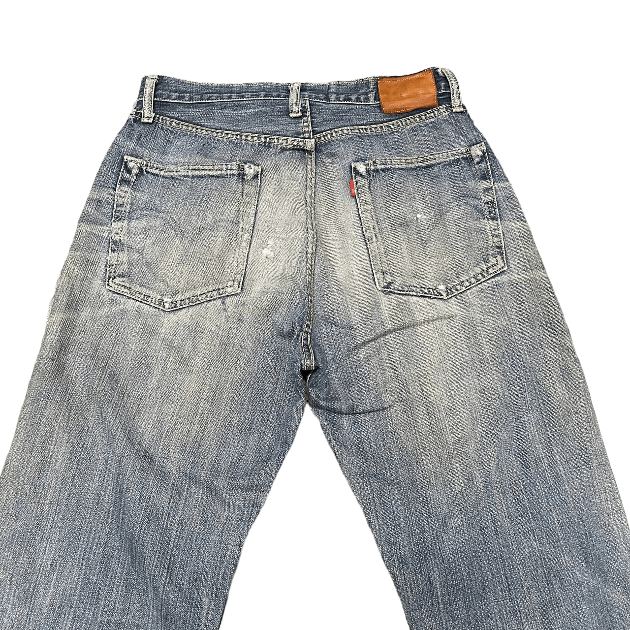 Japanese Brand Vintage La Guardia Selvedge Denim Thrashed Jeans Single ® Size US 30 / EU 46 - 13 Thumbnail