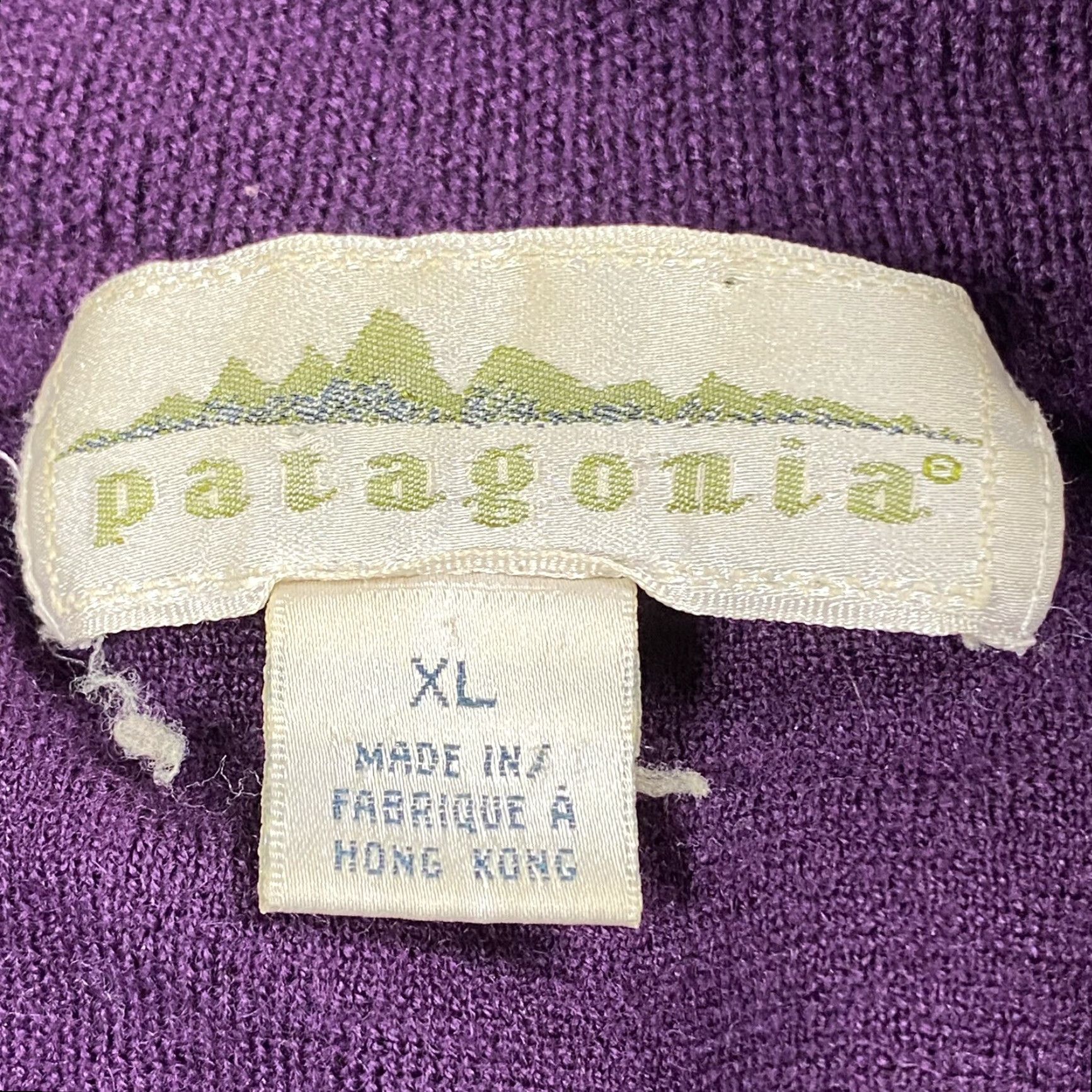 Patagonia VINTAGE PATAGONIA 80S RARE 100% WOOL EGGPLANT PURPLE 1/4 ZIP SWEATER KNIT OUTDOOR WOMEN XL PURPLE 80s PATAGONIA Sweater Size XL / US 12-14 / IT 48-50 - 4 Thumbnail