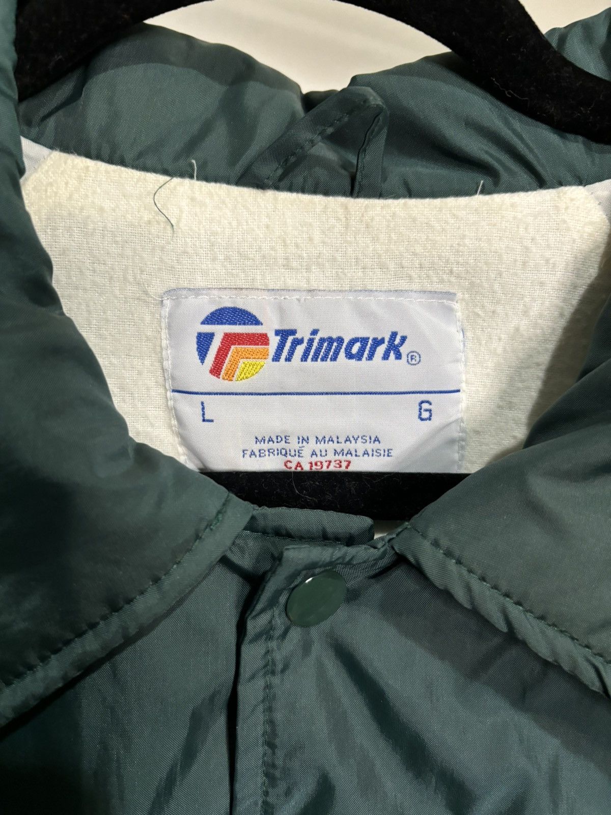 Vintage Vintage 1990s Green Varsity Windbreaker Jacket Size US L / EU 52-54 / 3 - 3 Thumbnail