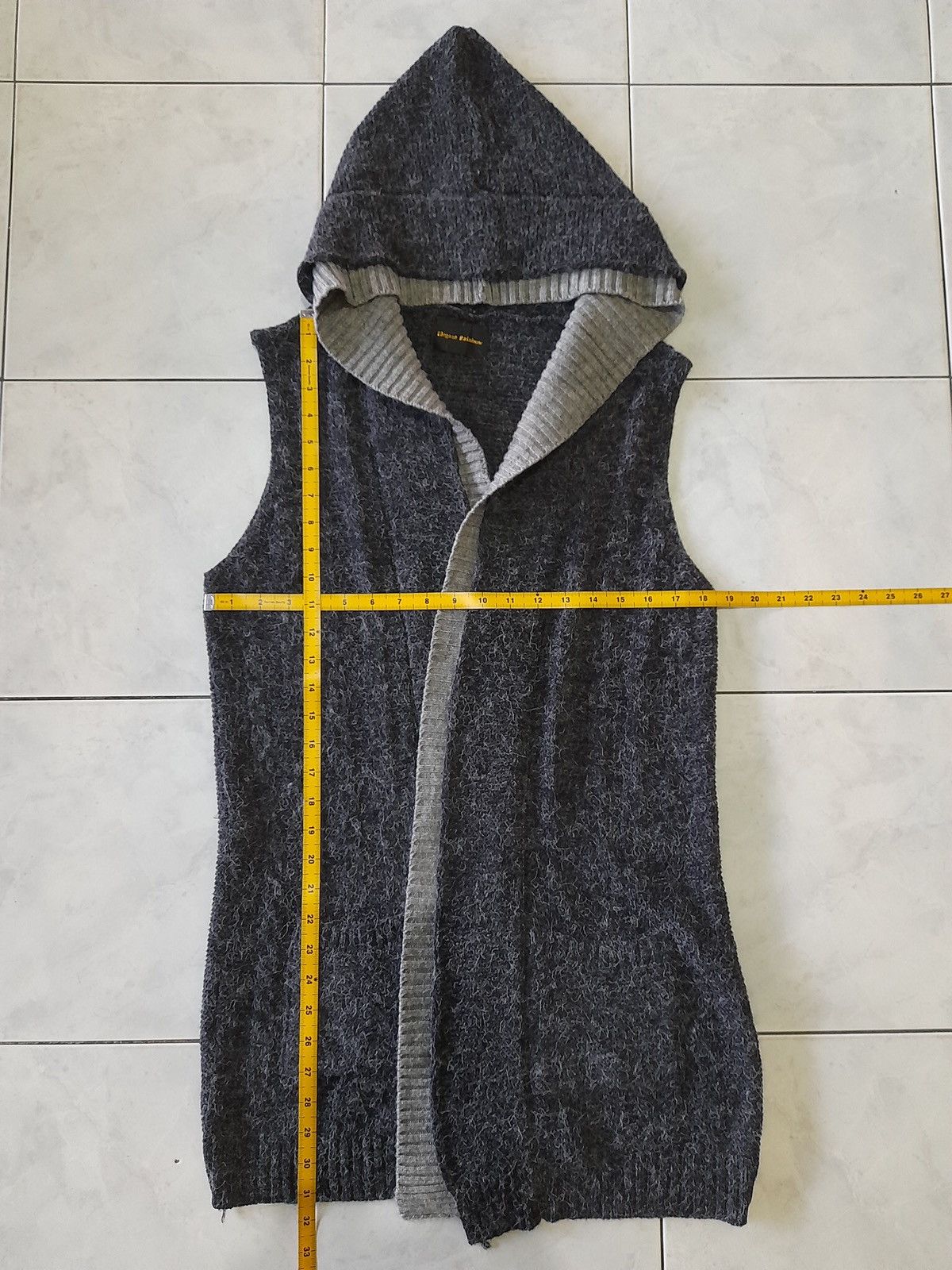 Japanese Brand Vintage Knit Hoodie Vest Elegant Rainbow Grunge Layering Y2K Size US M / EU 48-50 / 2 - 16 Thumbnail
