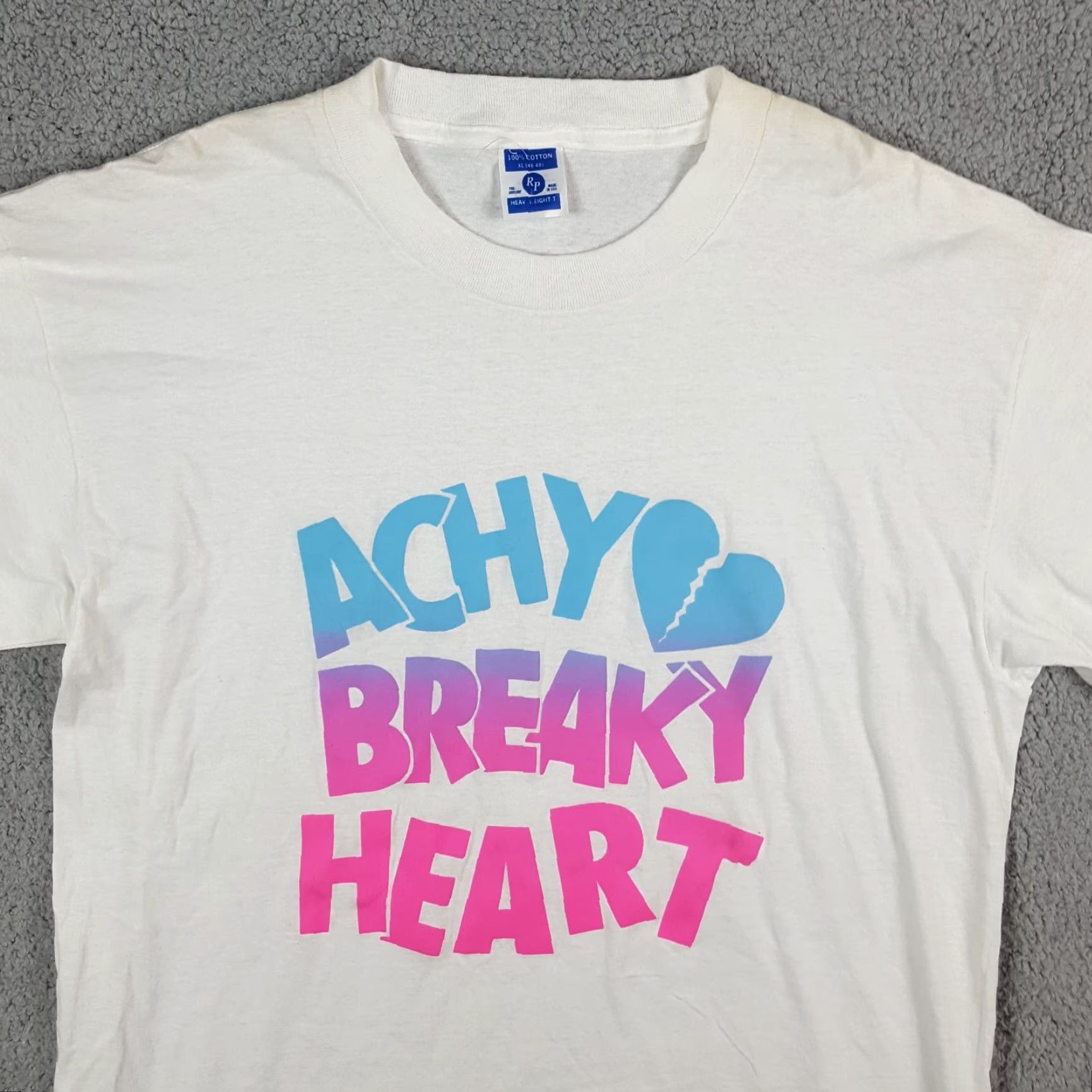 Vintage Vintage Billy Ray Cyrus Achy Breaky Heart T-Shirt XL White 90s Country Music Western Retro Men Size US XL / EU 56 / 4 - 2 Thumbnail