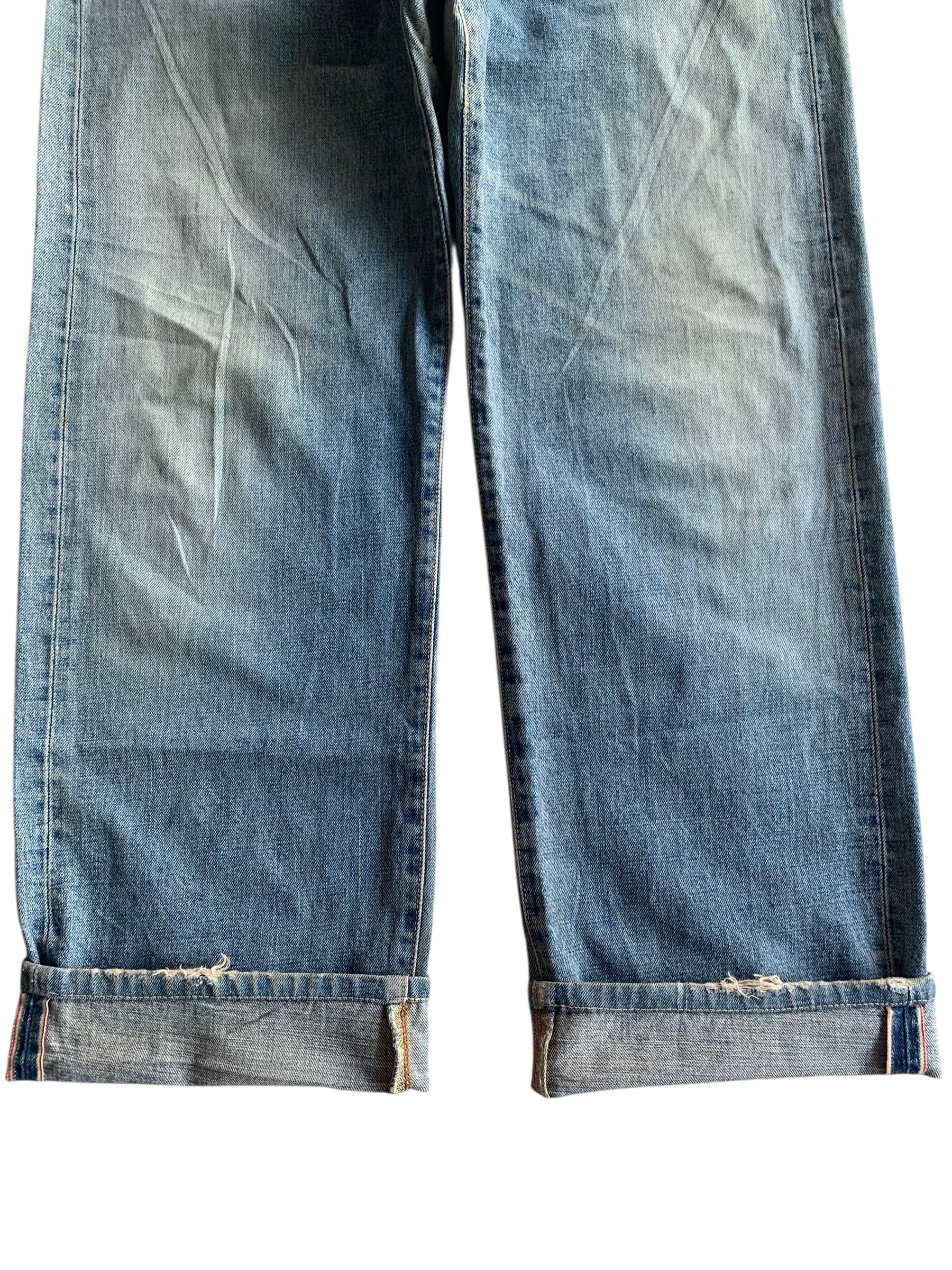 Kapital VINTAGE EDWIN 505 SELVEDGE BAGGY FADED DISTRESSED DENIM Size US 33 - 11 Thumbnail