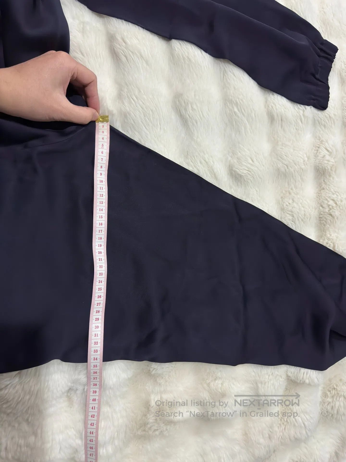 Saint Laurent Paris Saint Laurent Paris Satin Navy Blue Trousers| Size US 34 / EU 50 - 7 Thumbnail