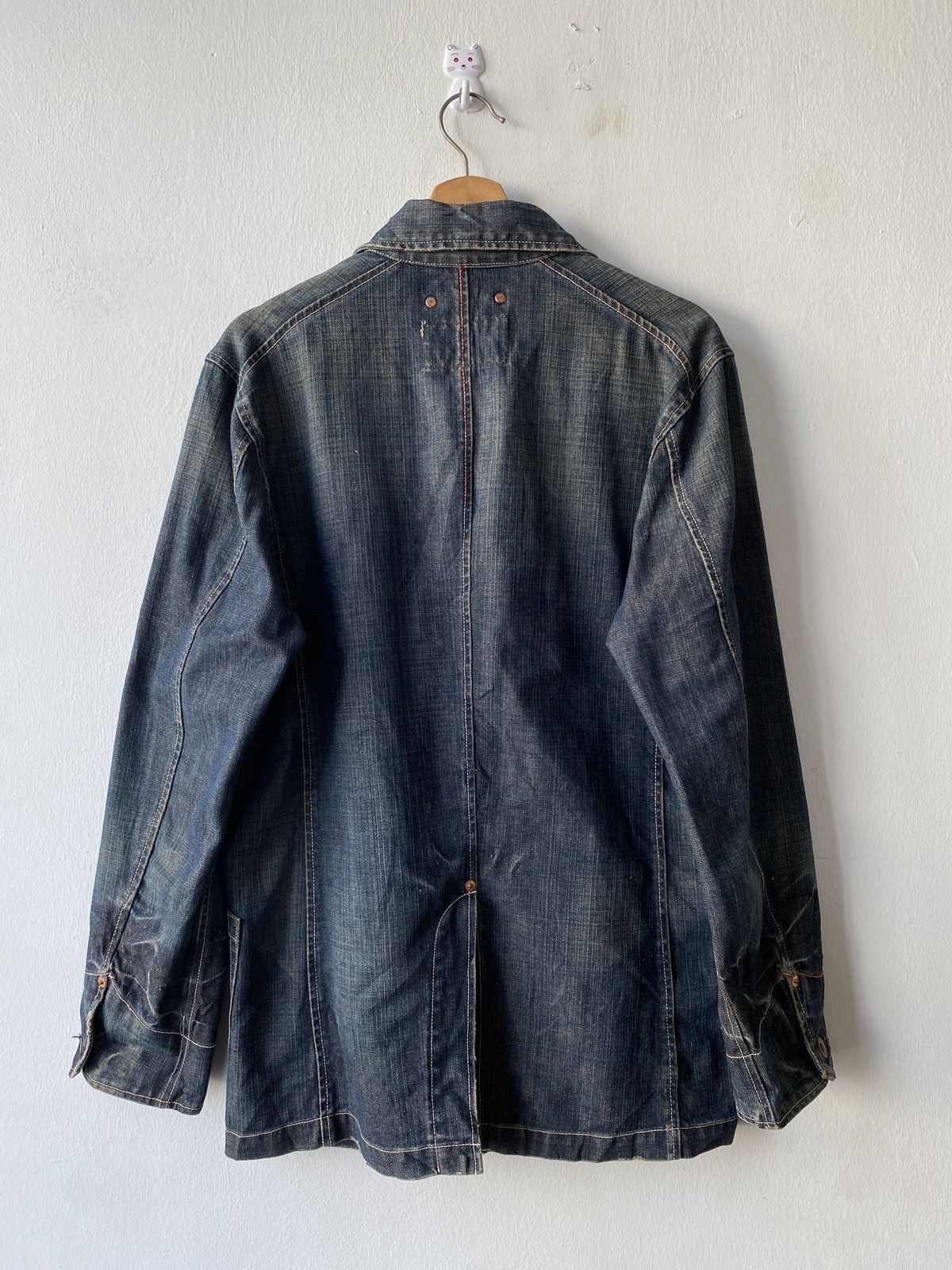 Levi's × Levi's Vintage Clothing × Vintage 2000s - Levi’s Redloop Workwear Design Denim Jacket Size US L / EU 52-54 / 3 - 4 Thumbnail